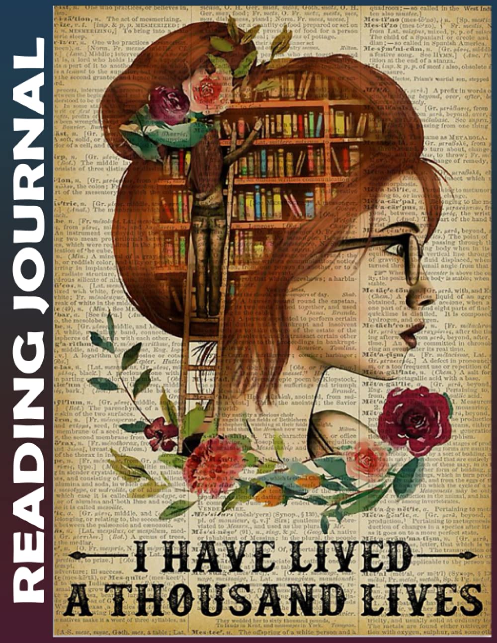 Reading Journal: a thousand lives redhead reading For Reviewing All of Your Favorite Books, Track the Books You Read and Create a Personal Reading Record to Look Back On, Reading Log