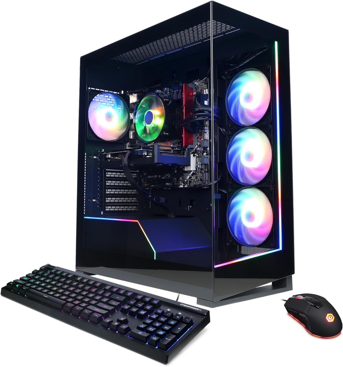 CyberPowerPC Gamer Master Gaming PC, AMD Ryzen 5 8600G 4.3GHz, GeForce RTX 4060 Ti 8GB, 16GB DDR5, 2TB PCIe Gen4 SSD, WiFi Ready & Windows 11 Home (GMAI5100A)