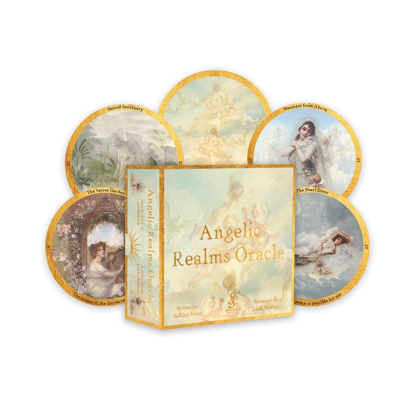 Angelic Realms Oracle: Tap into Your Angelic Energy and the Divine Realms (40 Full-Color Round Cards and 94-Page Full-Color Guidebook)