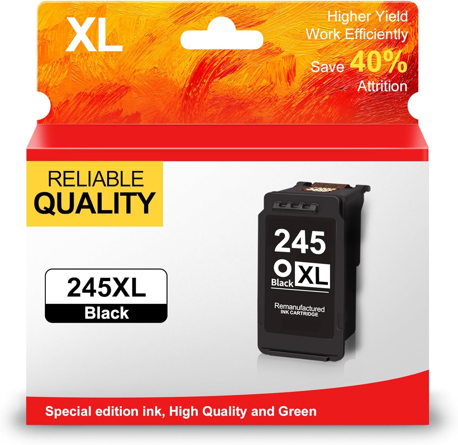 PG-245XL Black Ink Cartridges High Yield Replacement for Canon 245 245XL PG-245XL Ink Cartridges for PIXMA MX490 TS3322 TS3122 TS3300 TS3100 TS3320 MX492 MG2522 TR4520 R4522 TR4500 Printer (1 Black)