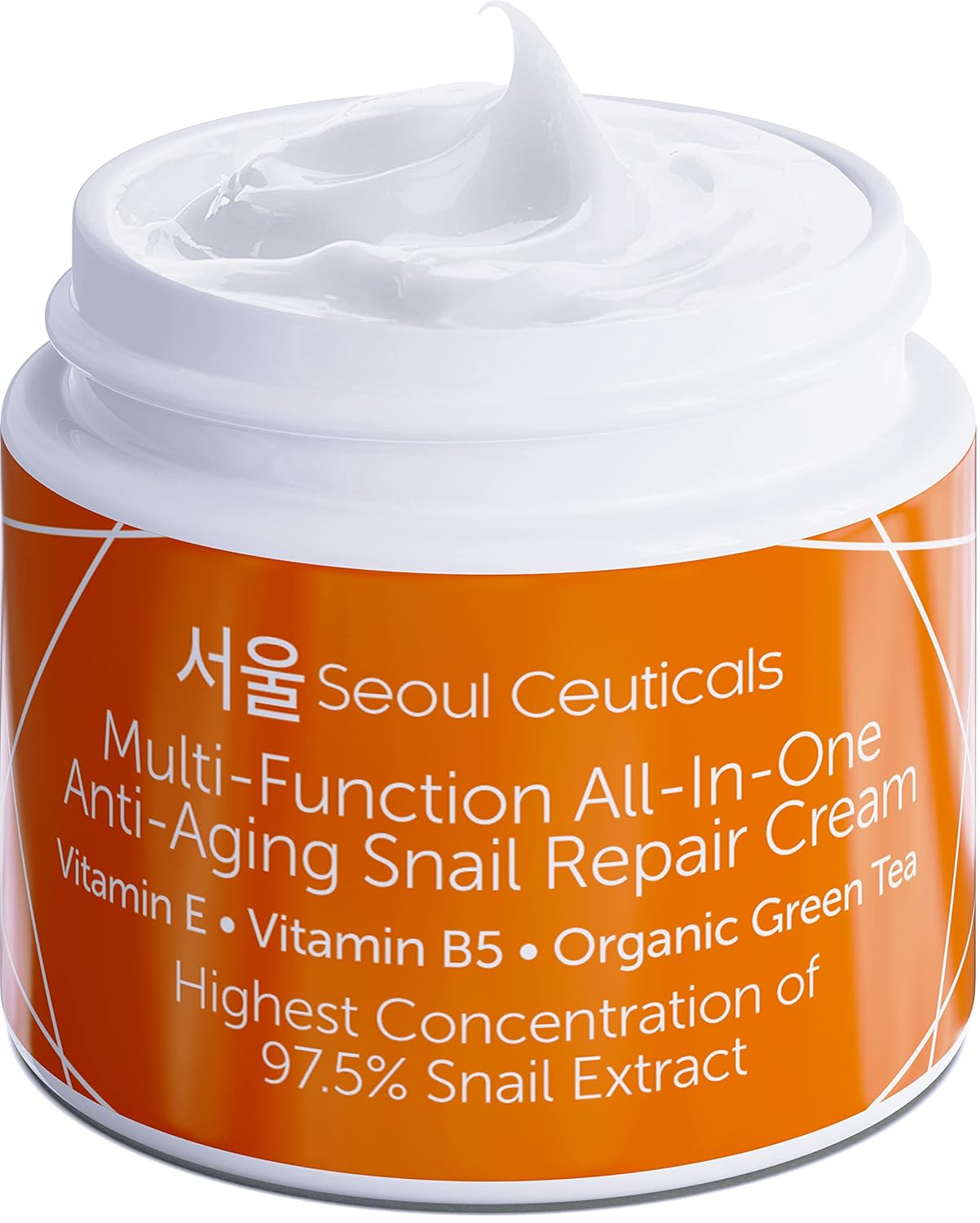 SeoulCeuticals Korean Skin Care 97.5% Snail Mucin Moisturizer Cream – K Beauty Skincare Day & Night Snail Repair Cream Filtrate Cruelty Free 2oz