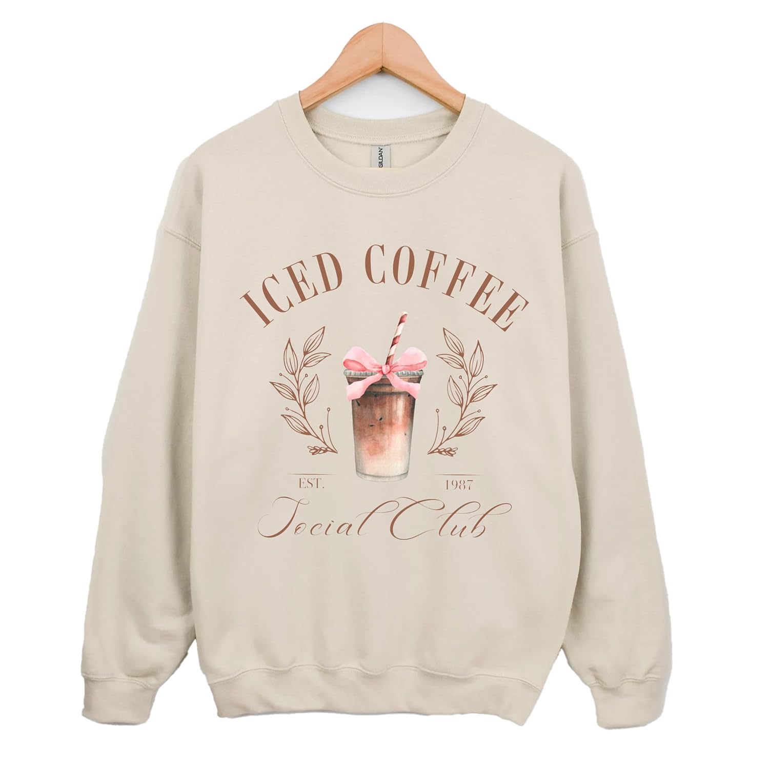 Iced Coffee Social Club Sweatshirt, Iced Coffee Sweatshirt, Soft Girl Sweatshirt, Soft Girl Social Club, Social Club Sweatshirt, Coffee Love (XXXL, Black)