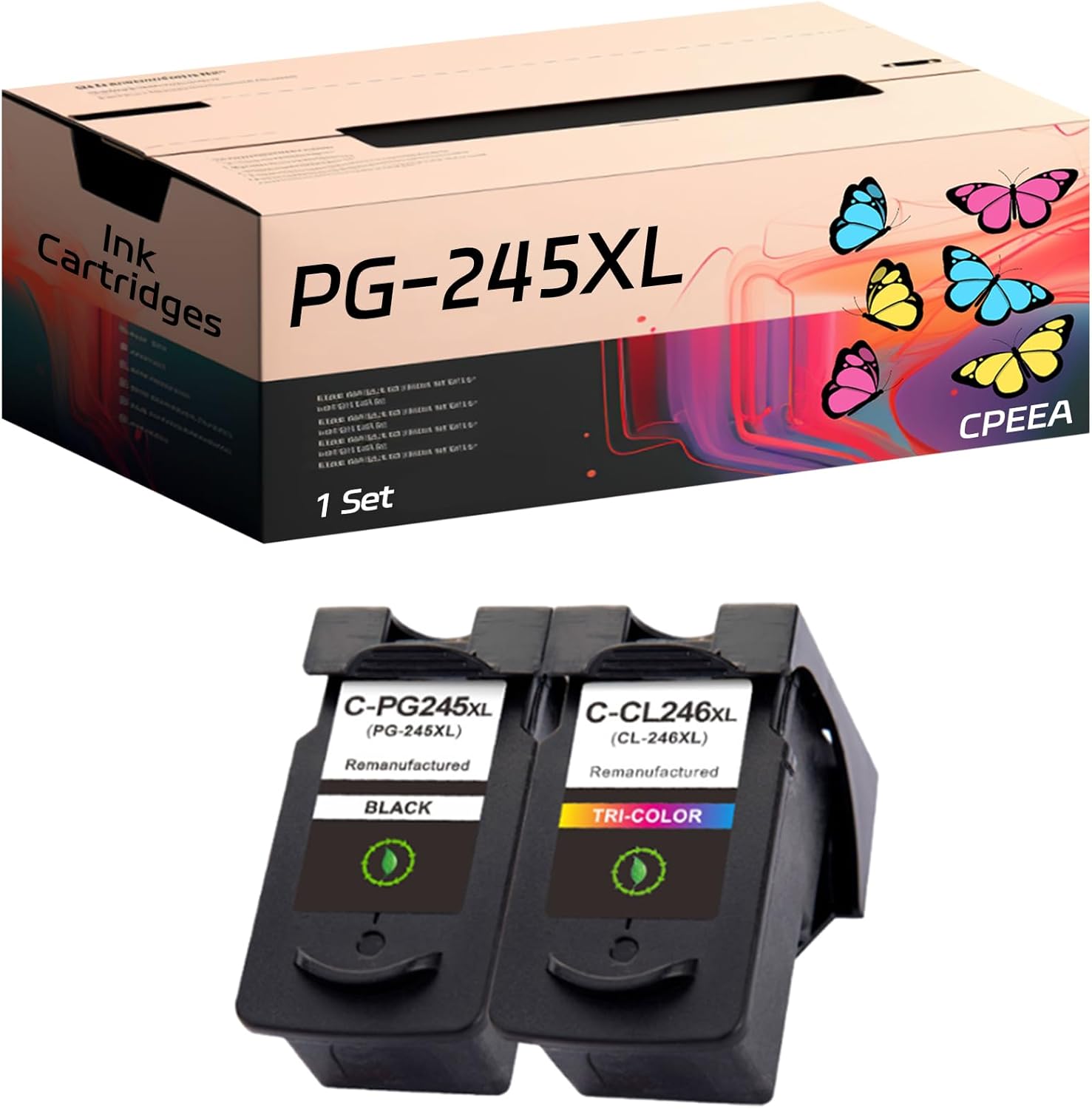 Compatible for Canon PG-245XL CL-246XL Ink Cartridges Work for Canon PIXMA iP2820 MG2420 MG2520 MG2522 MG2922 MG2924 MG3020 Printers, with Chip, High Yield 2000 Pages (1 Set)