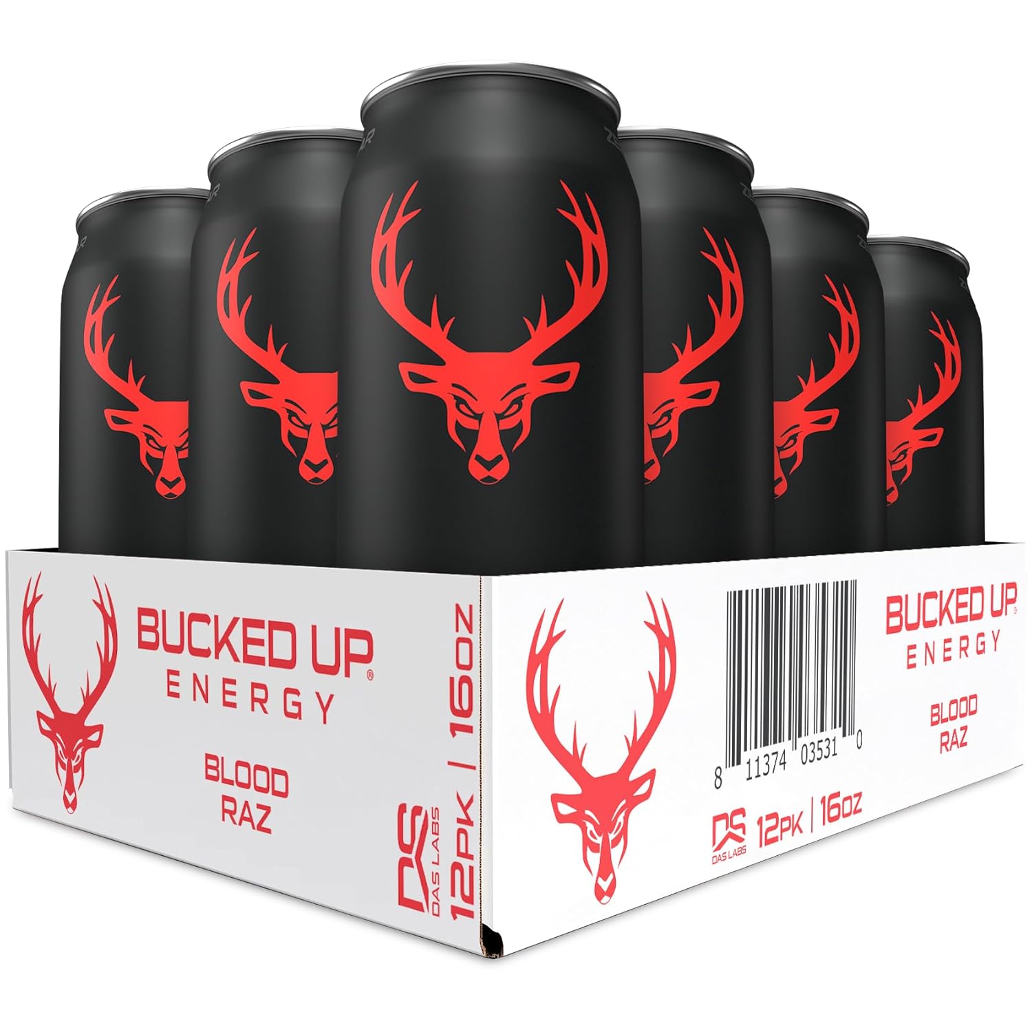 Bucked Up Energy Drink 300mg (Blood Raz) (12 CT)