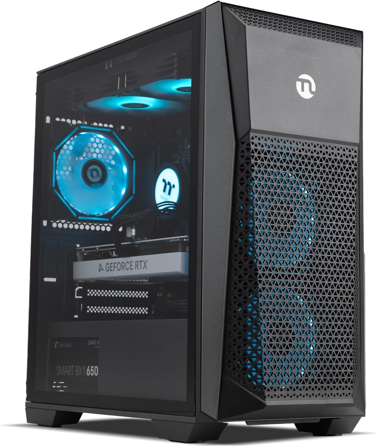 Supreme Master Gaming PC Desktop,AMD Ryzen 7 5700X 8 core 3.8GHz(up to 4.6GHz),GeForce RTX 4060 TI 8GB,32GB DDR4 RAM 3200MHz,1TB NVME SSD,650W PSU,11AC Wi-Fi, Windows 11 Home 64-bit,Black