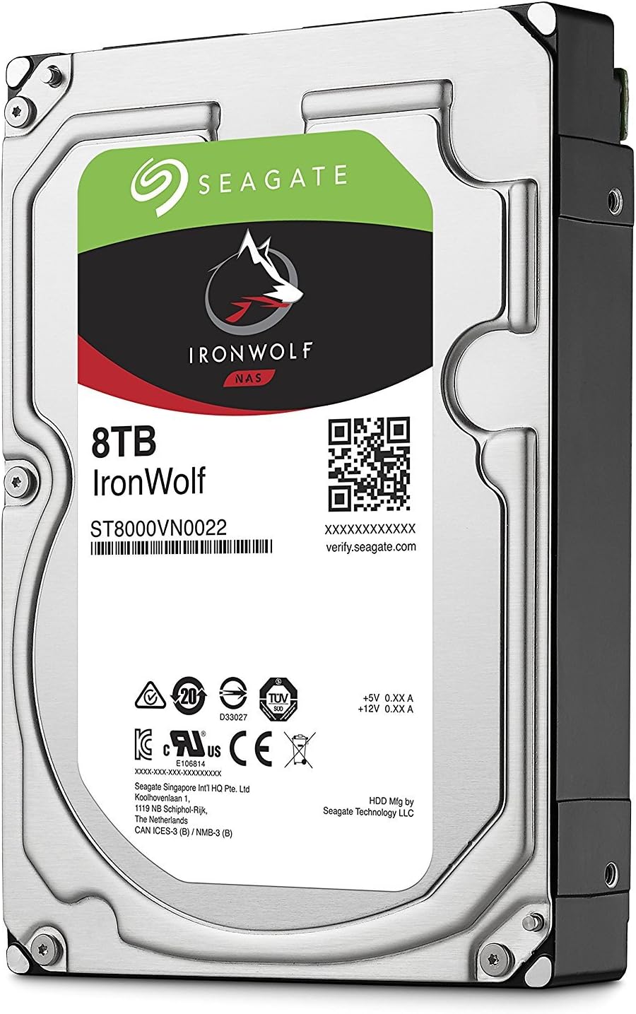 Seagate IronWolf 8TB NAS Internal Hard Drive HDD – CMR 3.5 Inch SATA 6Gb/s 7200 RPM 256MB Cache for RAID Network Attached Storage