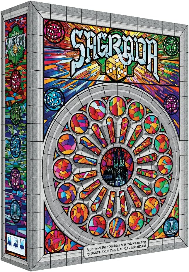 Sagrada Board Game | Family Game for Kids and Adults | Dice Drafting and Placement Strategy Game | Ages 10+ | 1 to 4 Players | by Floodgate Games