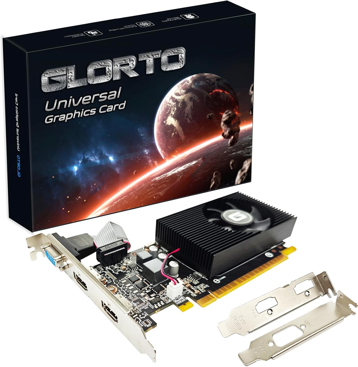 GeForce GT 730 2G Low Profile Graphics Card, 2X HDMI, VGA, DDR3, PCI Express 1.0 x16, Entry Level GPU for PC, SFF and HTPC