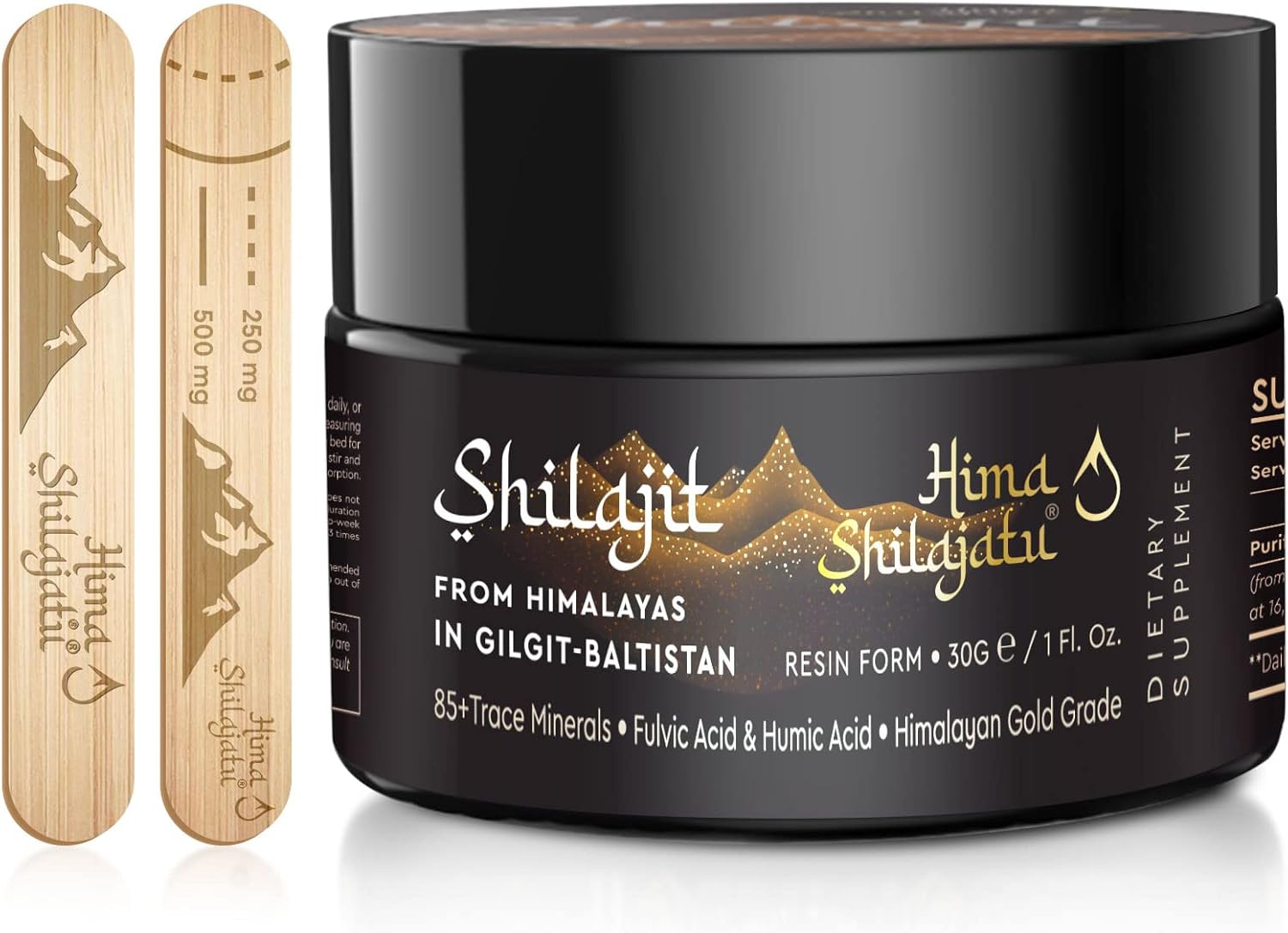 Shilajit Purest Himalayan Shilajit Resin – Gold Grade 100% Pure Shilajit with Fulvic Acid & 85+ Trace Minerals Complex for Energy & Immune Support, 30 Grams (2 Months Supply)