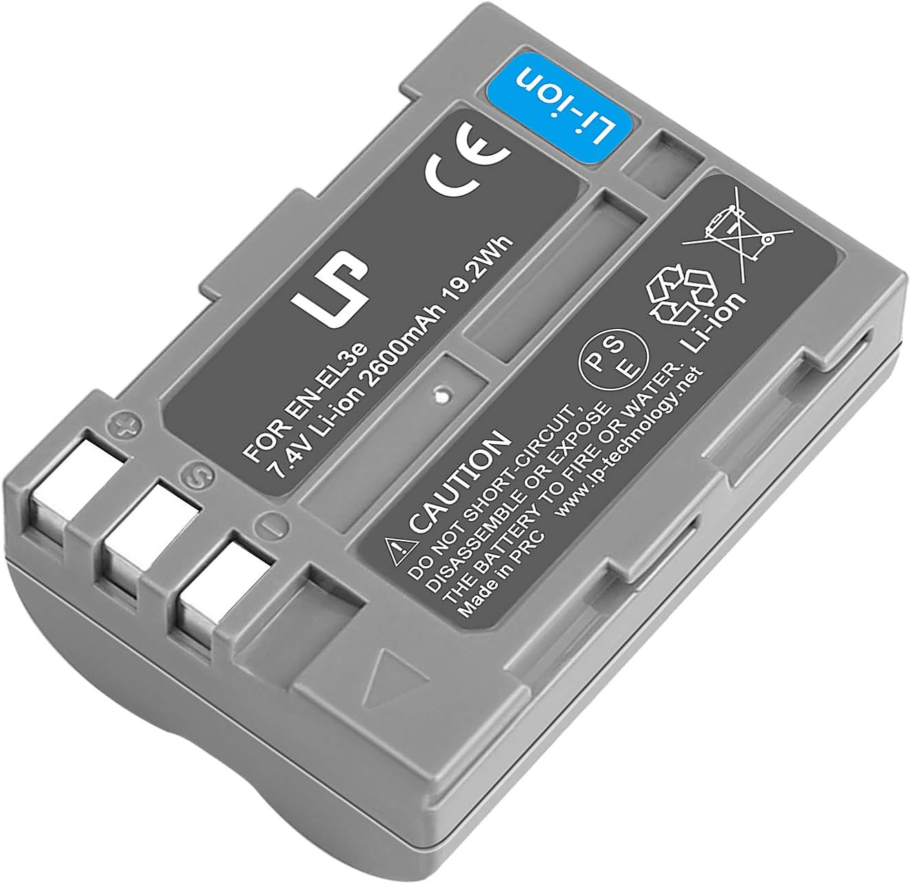 LP EN-EL3e, EL3, EL3a Battery, 2600 mAh Battery Compatible with Nikon D700, D300s, D300, D200, D100, D90, D80, D70S, D70, D50, MH-18, MH18a, MH-19, MB-D200, MB-D10