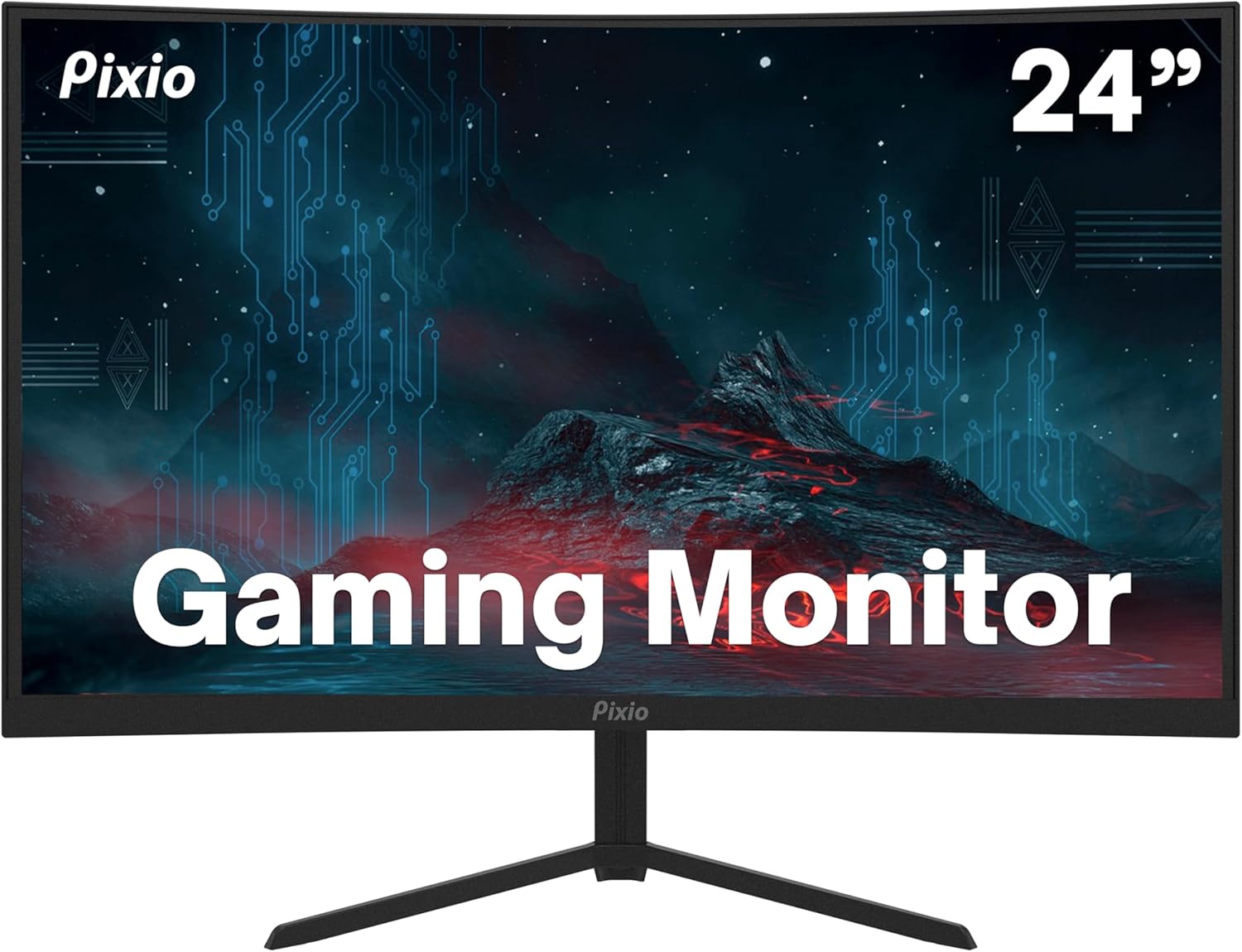 Pixio PXC243S 24 inch 165Hz Refresh Rate FHD 1080p Resolution 1500R Curve Fast VA Panel 1ms GTG Response Time Adaptive Sync HDR Curved Gaming Monitor