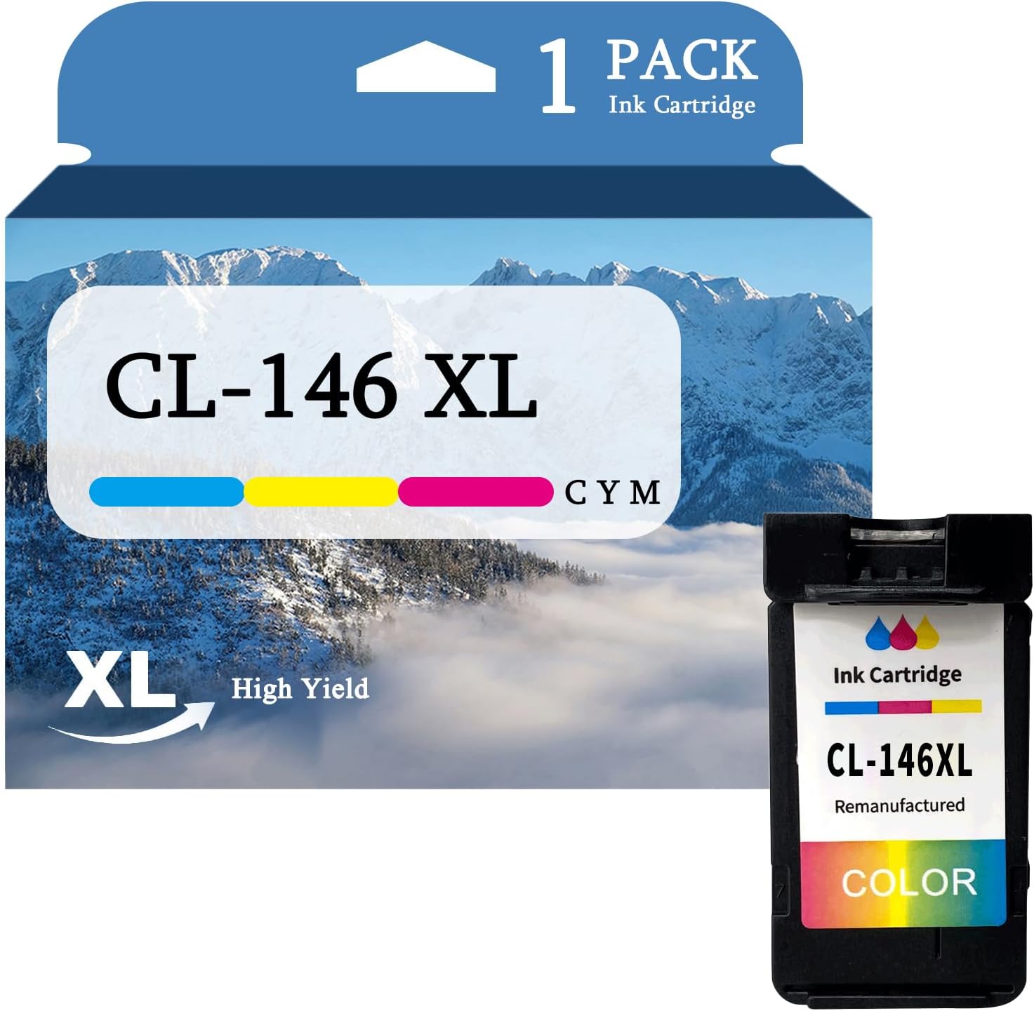 PG-146XL CL-146XL Ink Cartridge Compatible for Canon PG-146 CL-146 Ink Cartridges Black Color Work for Canon Pixma iP2820 MX491 MG2410 MG2510 MG2910 MG3010 TS201 Printers,Color