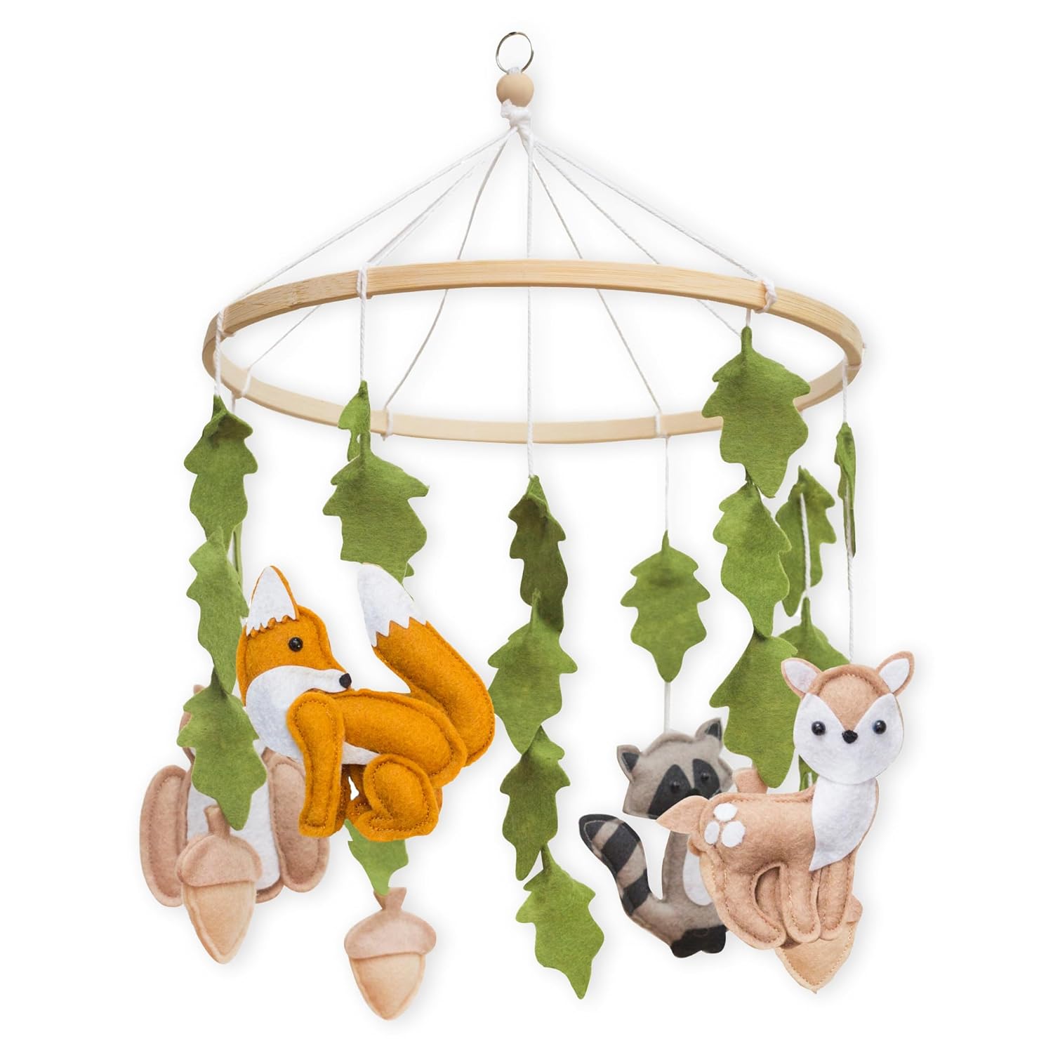 First Landings Woodland Baby Mobile for Crib – Baby Nursery Mobiles – Woodland Nursery Decor Theme – Gender Neutral Baby Stuff – Animals Forest Nursery Decor Baby Mobile – Woodland Baby Stuff