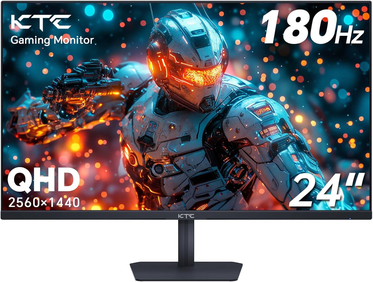 KTC 24″ Gaming Monitor 180Hz 144hz Monitor QHD(2560x1440p) l Up to 1MS | Fast IPS Monitor |122% SRGB | 2X DP & 2X HDM| Tilt Xbox PS5 Switch|100×100mm VESA Compatible