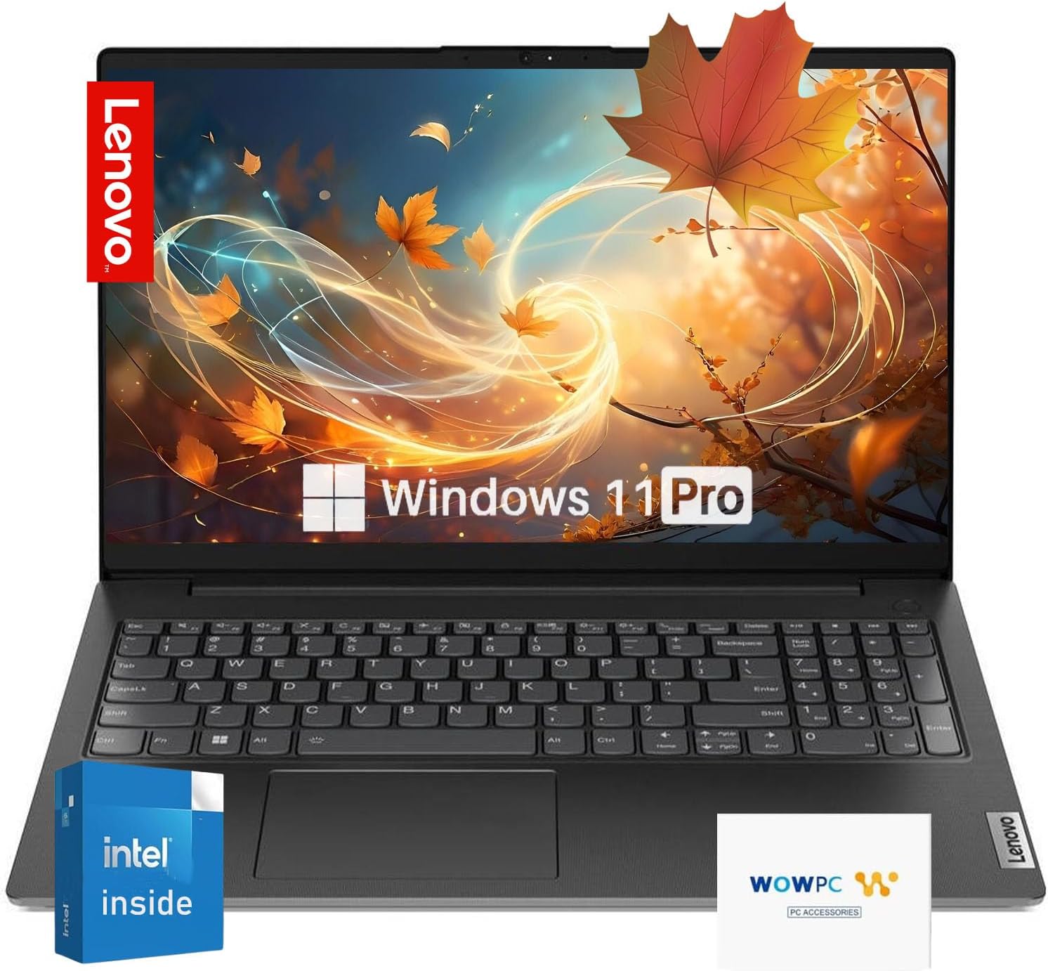 Lenovo Newest V15 Series 15.6” FHD Laptop • 8GB RAM • 256GB PCIe SSD • Intel Dual-core Processor • Ethernet Port • Low-Blue Light • HDMI • WiFi & Bluetooth • Win 11 Pro • w/WOWPC Recovery USB