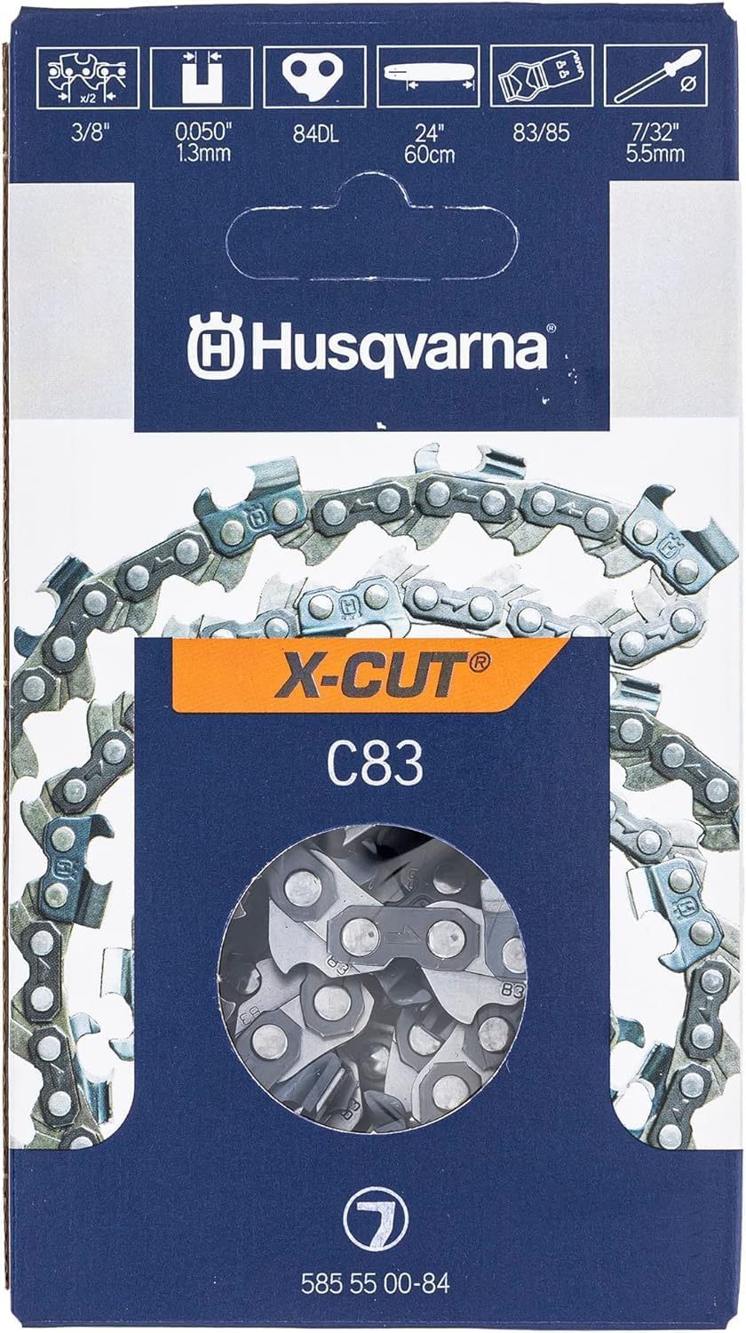 Husqvarna 585550084 X-Cut C83 24″ Chainsaw Chain 3/8″ Pitch .050 Gauge 84 DL