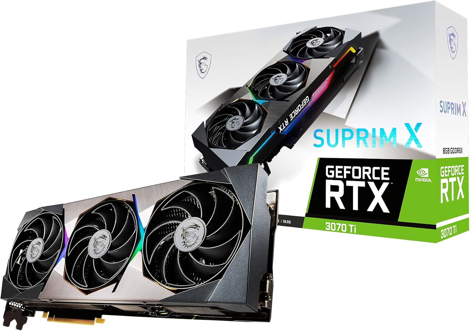 MSI Gaming GeForce RTX 3070 Ti 8GB GDRR6X 256-Bit HDMI/DP Nvlink Torx Fan 4 RGB Ampere Architecture Graphics Card (RTX 3070 Ti Suprim X 8G)