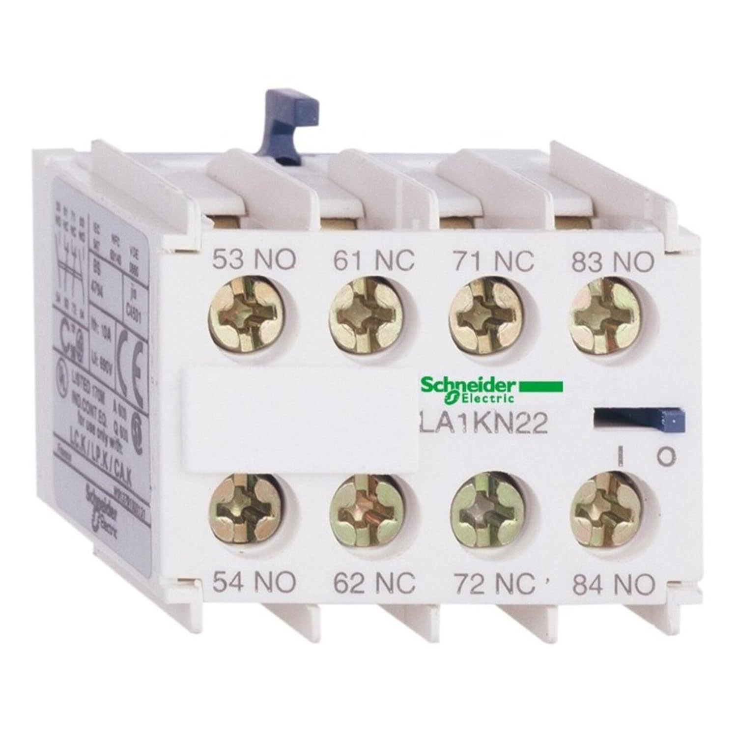 Schneider Electric/Square D LA1KN31 Auxiliary Contact Block 690 Volt AC at 400 Hz, 10 Amp, 3NO-1NC, Front Mount,