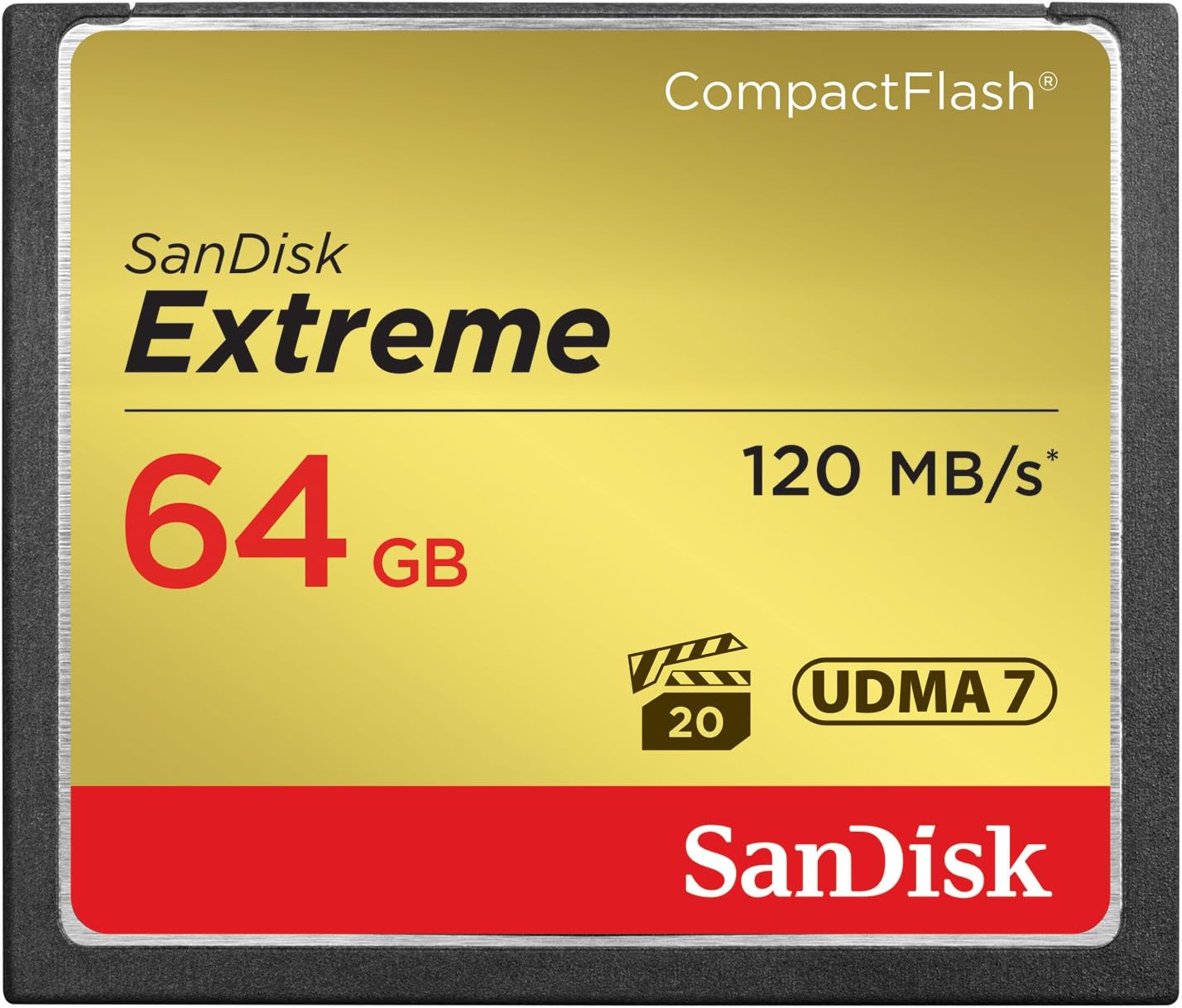 SanDisk 64GB Extreme CompactFlash Memory Card UDMA 7 Speed Up To 120MB/s – SDCFXSB-064G-G46