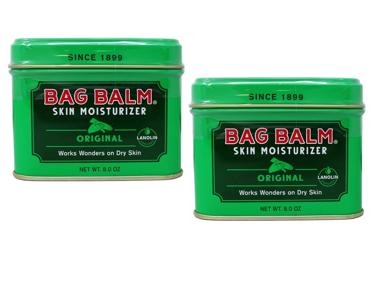 Bag Balm Vermonts Original Moisturizing And Softening Ointment, 8 Ounce (2 Pack)