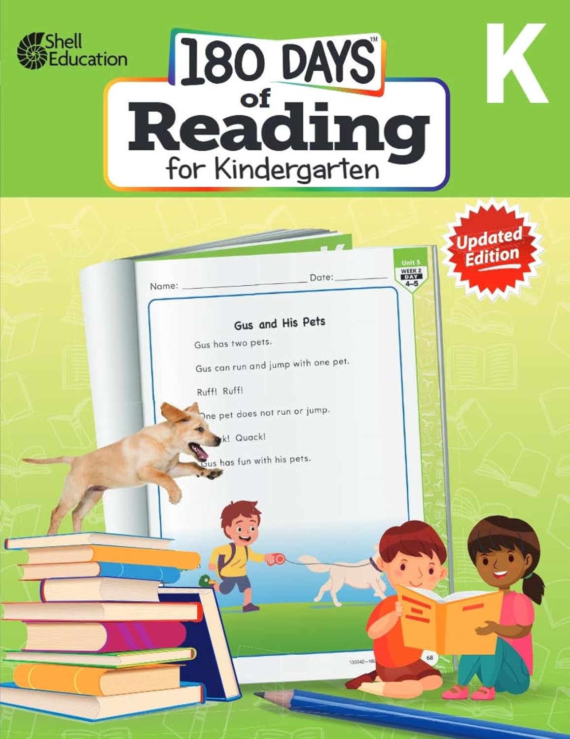 180 Days: Reading for Kindergarten 2nd Edition Practice Workbook for Classroom and Home, Cool and Fun Practice Created by Teachers (180 Days of Practice)