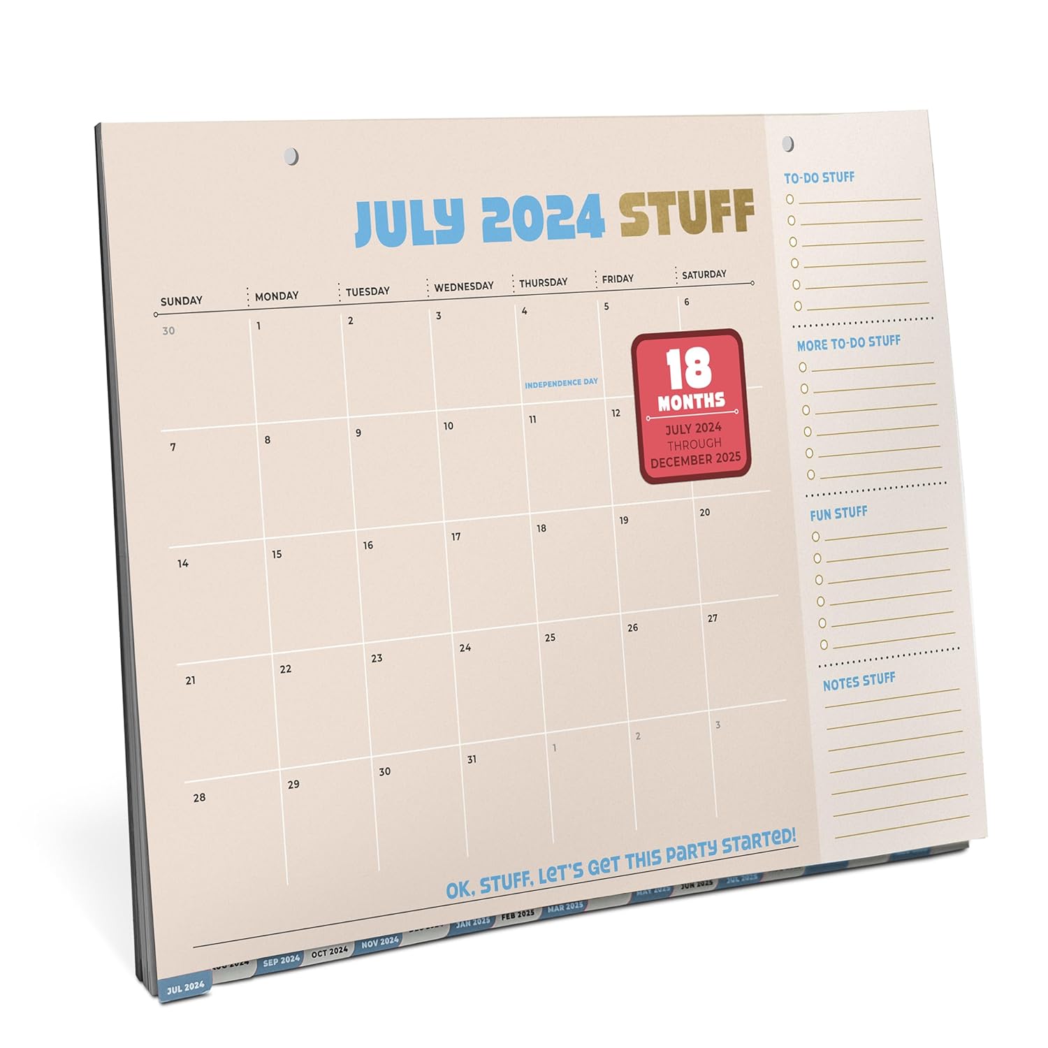 Knock Knock Life Stuff (But Also Me Stuff) 18-Month Desktop Calendar (Jul. 2024 – Dec. 2025)