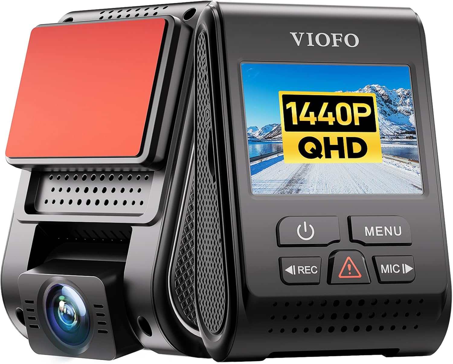 VIOFO Dash Cam A119 V3 2K 2560x1440P Quad HD+ 60FPS Front Car Dash Camera, 5MP STARVIS Sensor, 140-Degree Wide Angle, GPS Included, Buffered Parking Mode, True HDR, Motion Detection, Time Lapse