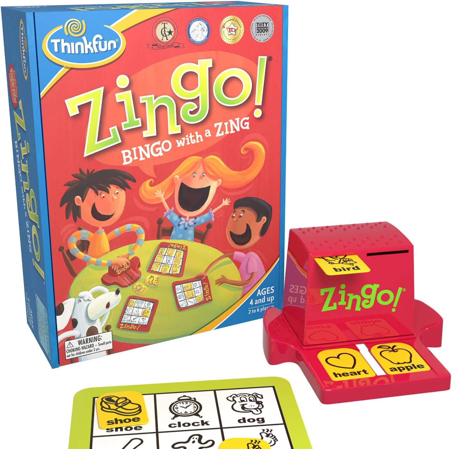 ThinkFun Zingo Bingo – Unique Pre-Reading Game for Kids | Boosts Language & Matching Skills | Fun for Classroom & Home | Amazon Exclusive with Extra Zingo Card