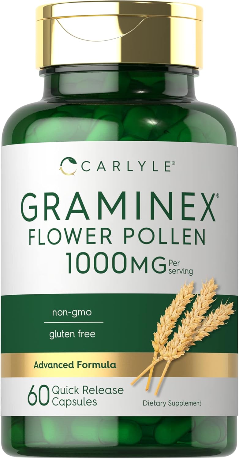 Carlyle Graminex Flower Pollen Extract | 1000 mg | 60 Capsules | Non-GMO & Gluten Free