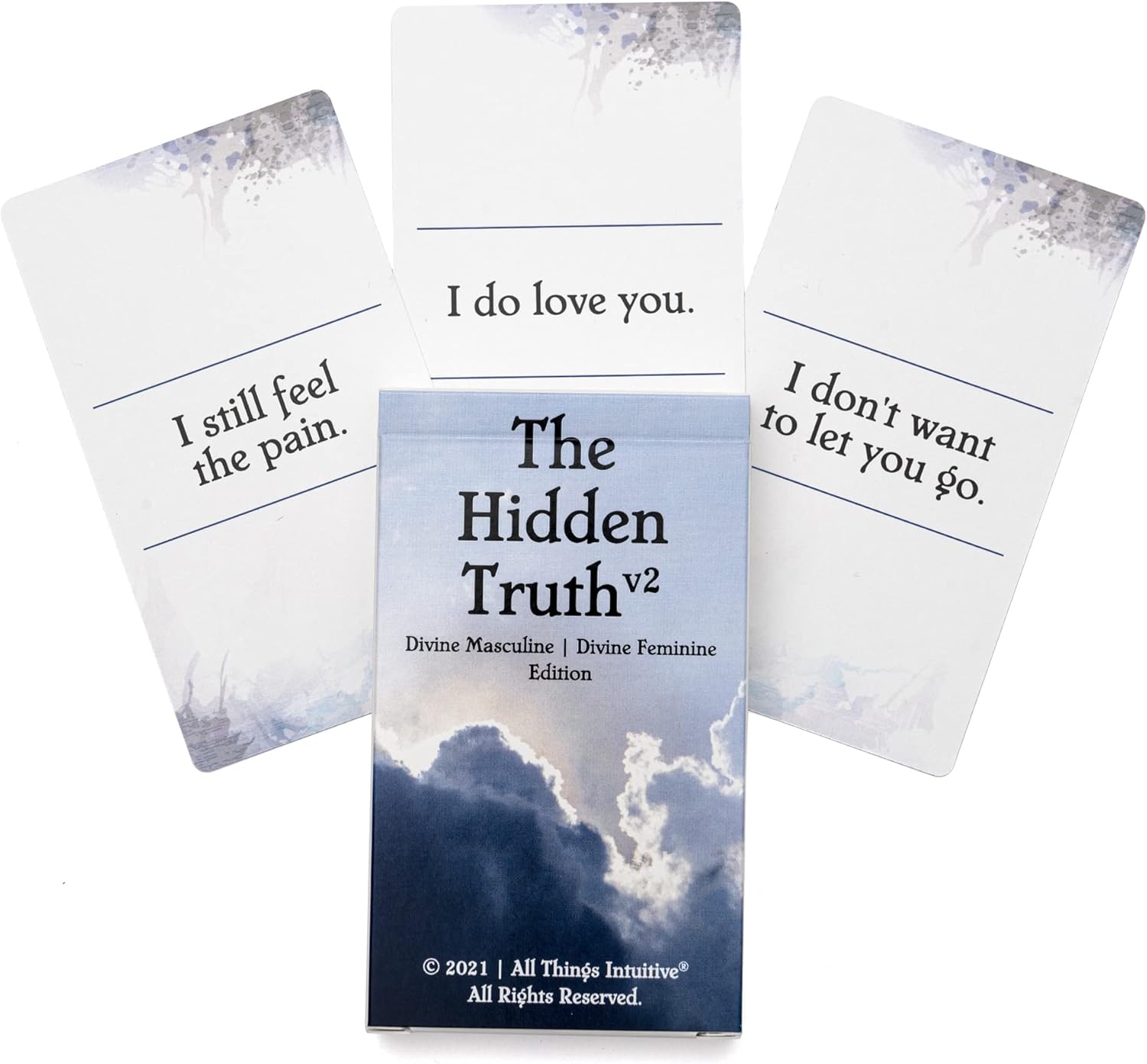 All Things Intuitive Hidden Truth Oracle v2 – Set of 54 Love, Soulmate, Twin Flame Oracle Cards – Indie Oracle Deck for Spiritual Guidance