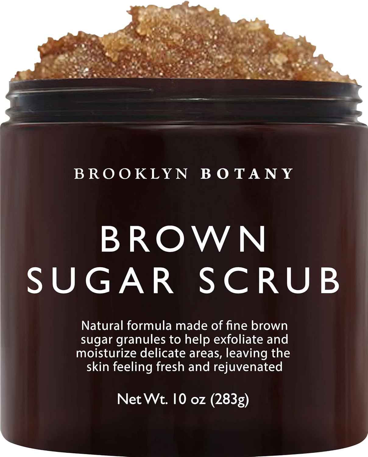 Brooklyn Botany Brown Sugar Body Scrub – Moisturizing and Exfoliating Body, Face, Hand, Foot Scrub – Fights Acne, Fine Lines & Wrinkles, Great Gifts For Women & Men – 10 oz