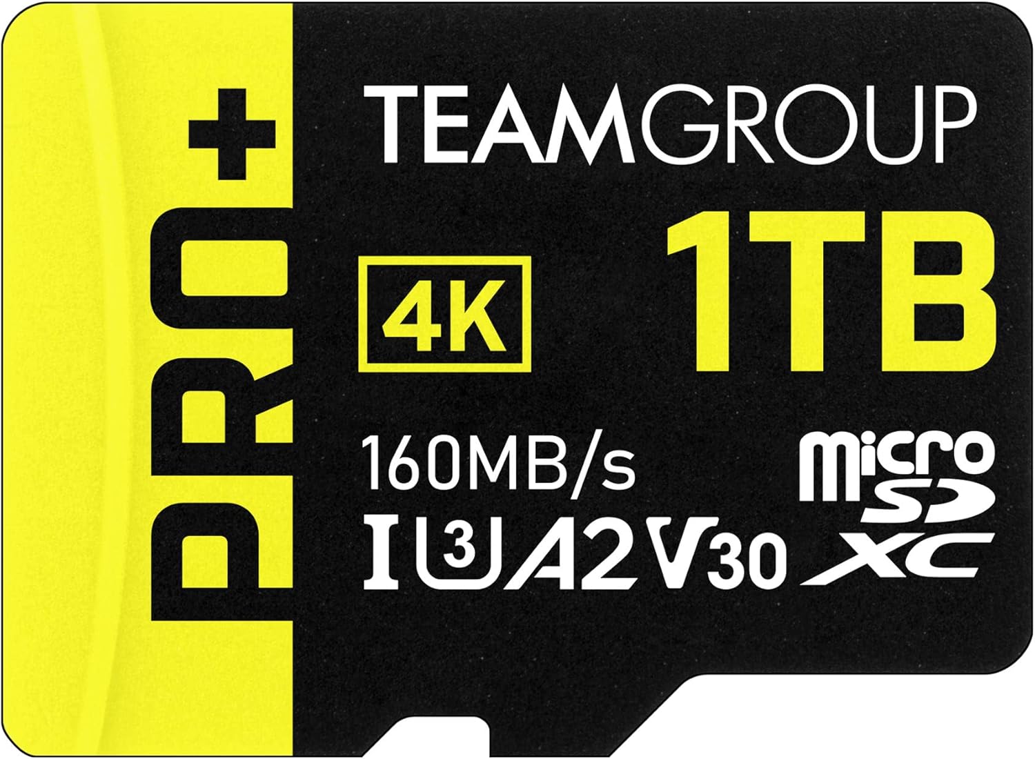 TEAMGROUP A2 Pro Plus Card 1TB Micro SDXC UHS-I U3 A2 V30, R/W up to 160/110 MB/s for Nintendo-Switch, Steam Deck, Gaming Devices, Tablets, Smartphones, 4K Shooting, with Adapter TPPMSDX1TIA2V3003