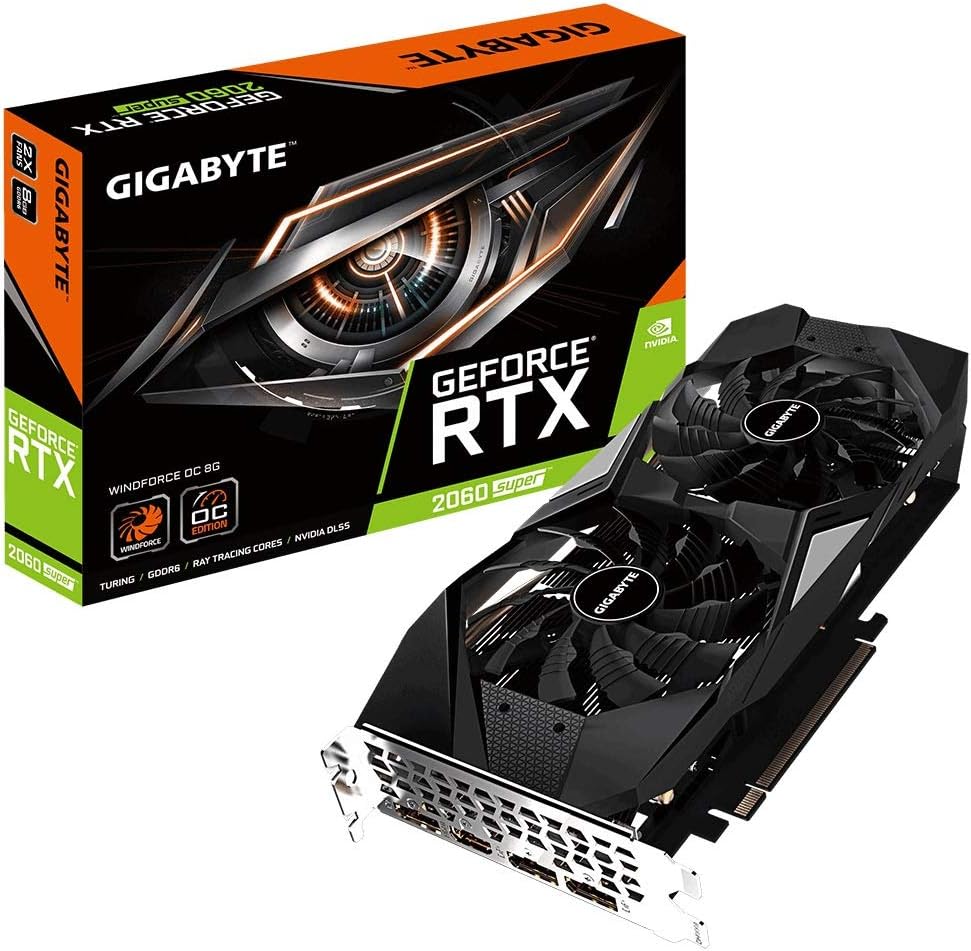 GIGABYTE Gv-N2060OC-6GD GeForce RTX 2060 OC GG Graphics Card, 2X Windforce Fans, 6GB 192-bit GDDR6, REV2.0 Video Card