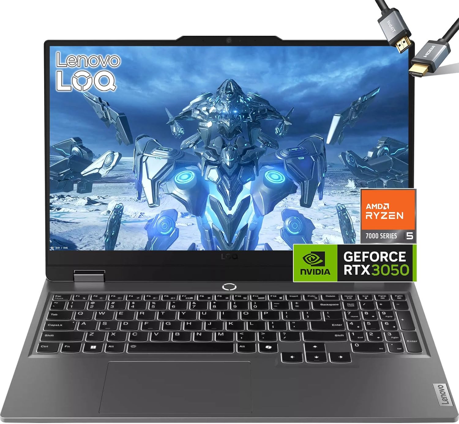 Lenovo LOQ Gaming Laptop 2024 – AMD Ryzen 5 7235HS Beat i5-11320H – 15.6″ FHD IPS Display 144Hz -NVIDIA GeForce RTX 3050-64GB RAM – 2TB PCIe SSD -Backlit Keyboard -Windows 11 -G-SYNC -HDMI Cable