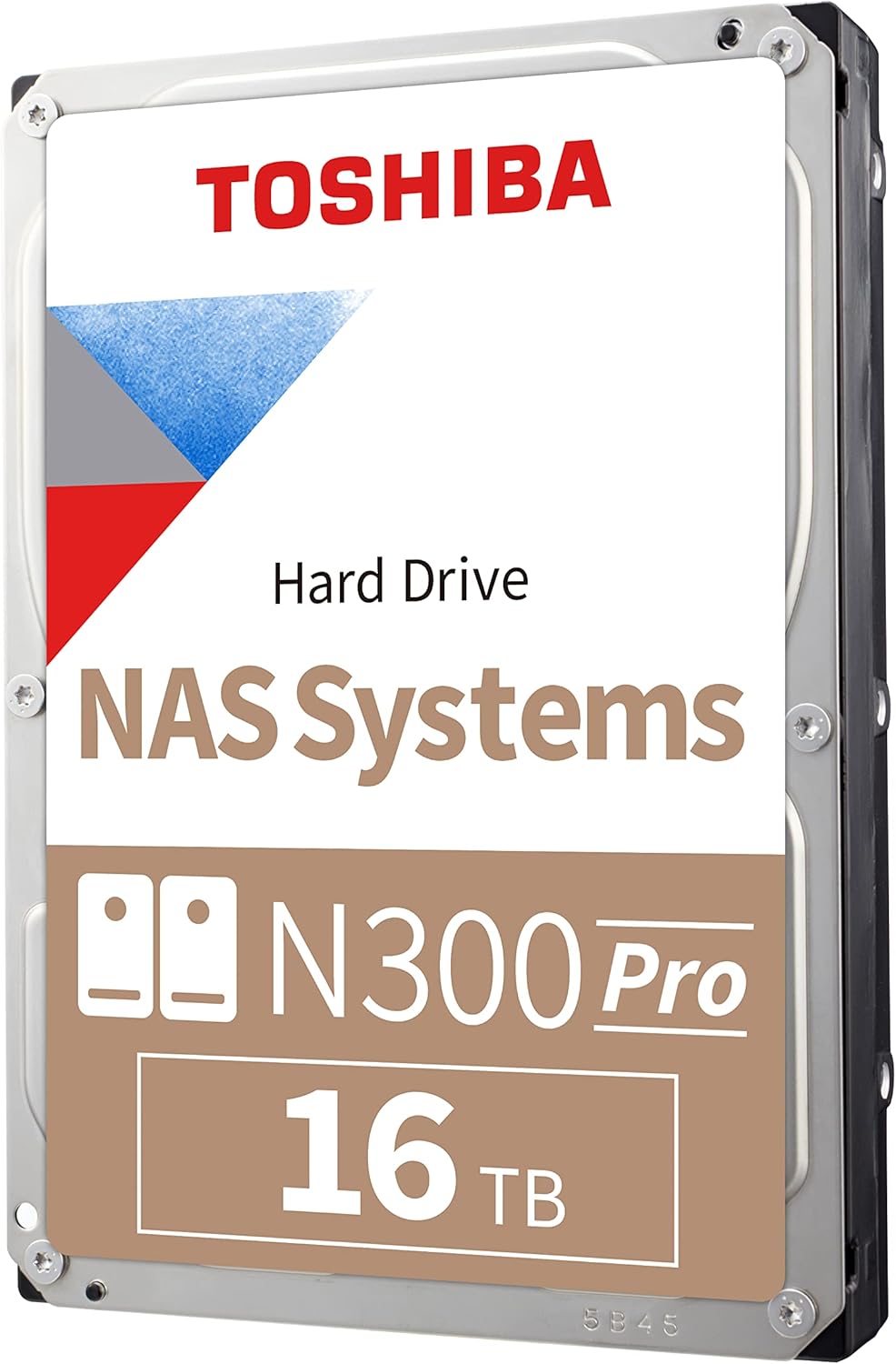 Toshiba N300 PRO 16TB Large-Sized Business NAS (up to 24 bays) 3.5-Inch Internal Hard Drive – Up to 300 TB/year Workload Rate CMR SATA 6 GB/s 7200 RPM 512 MB Cache – HDWG51GXZSTB