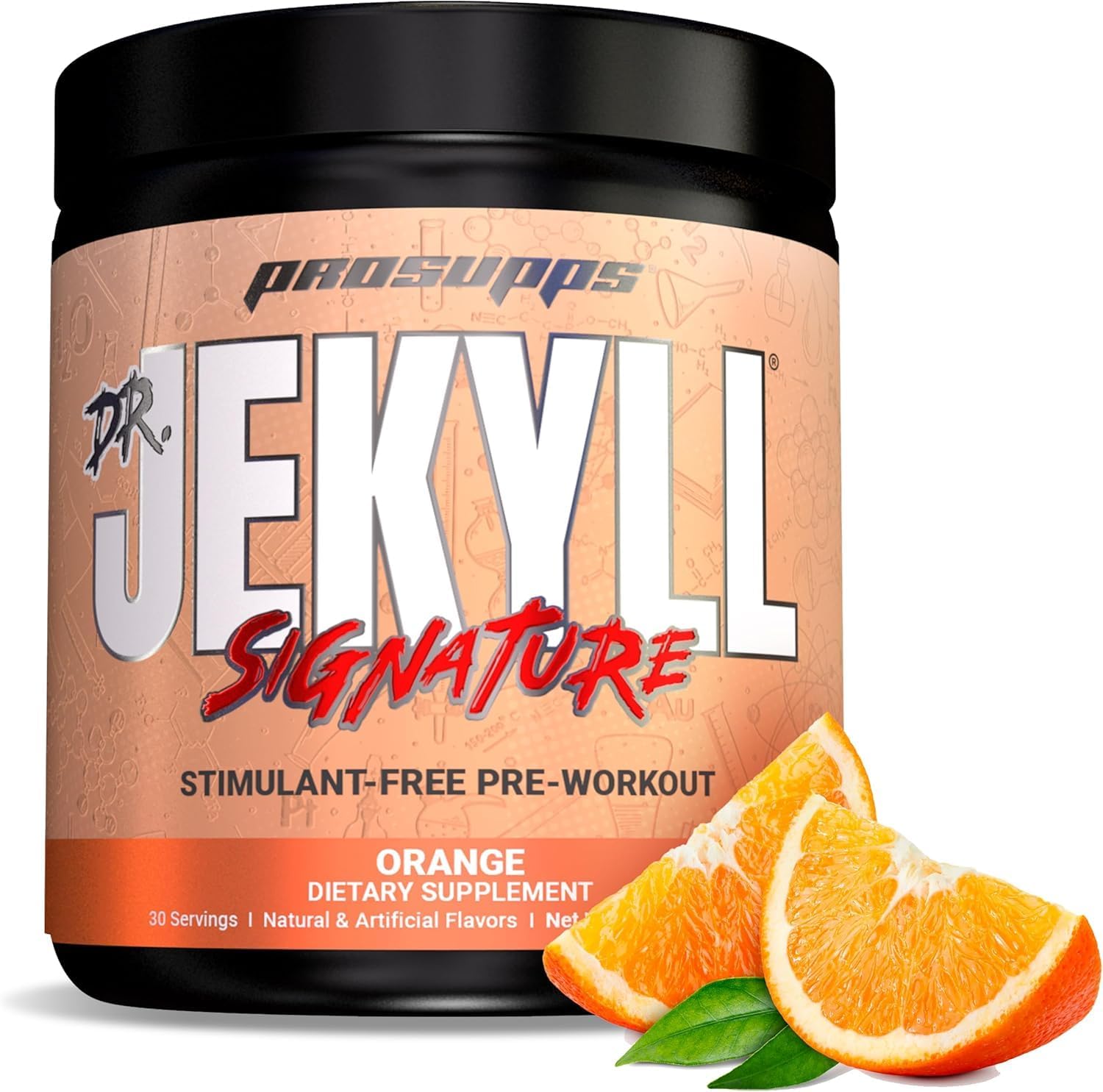 PROSUPPS Dr. Jekyll Signature Pre-Workout Powder, Stimulant & Caffeine Free, Intense Focus, Energy & Pumps, (30 Servings, Orange)