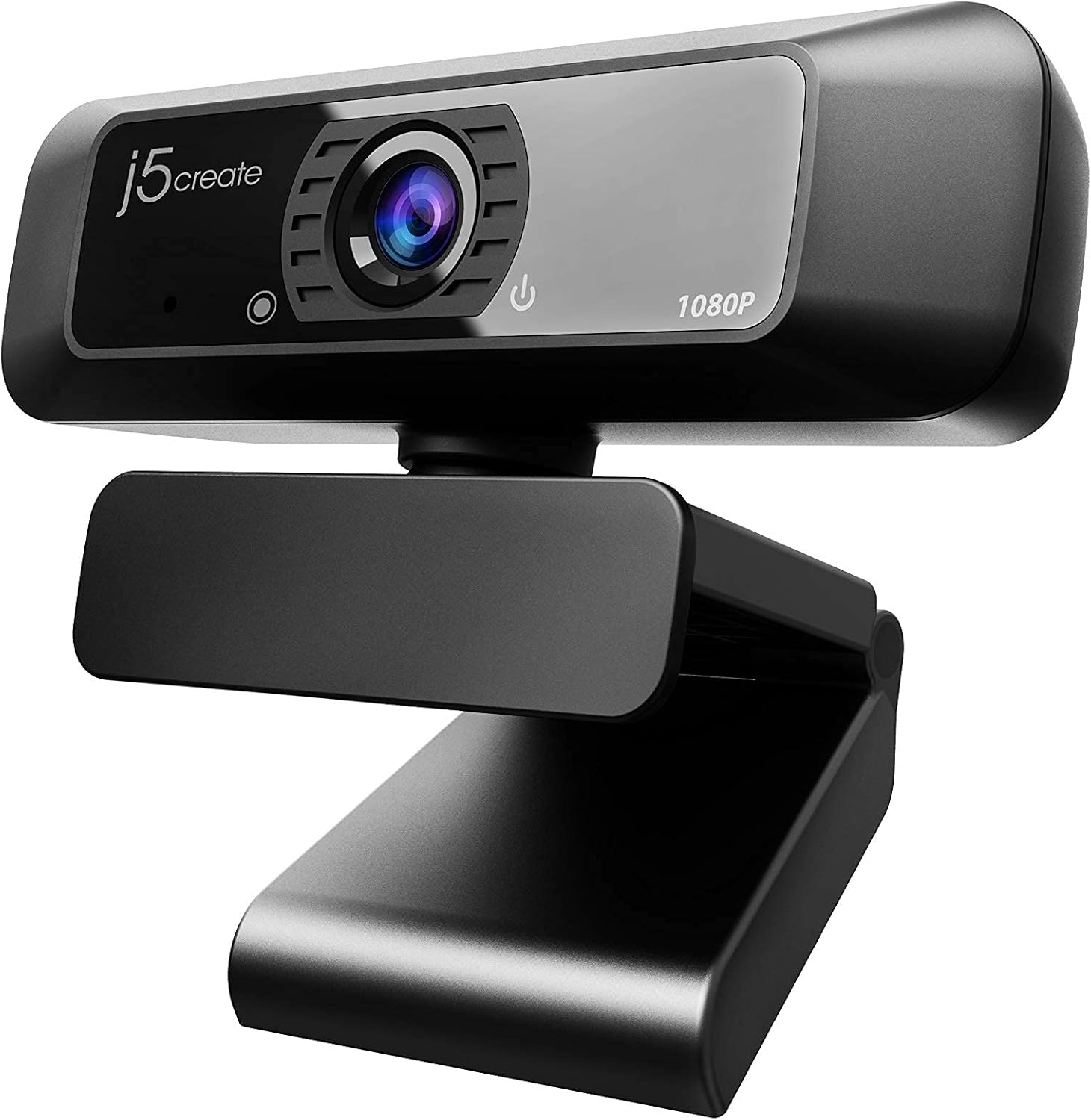 j5create USB Streaming Webcam – 1080P HD 360° Rotation, High Fidelity Microphone, Plug and Play PC or Mac for Zoom Facetime, Conferencing Calling (JVCU100-R) (Renewed)