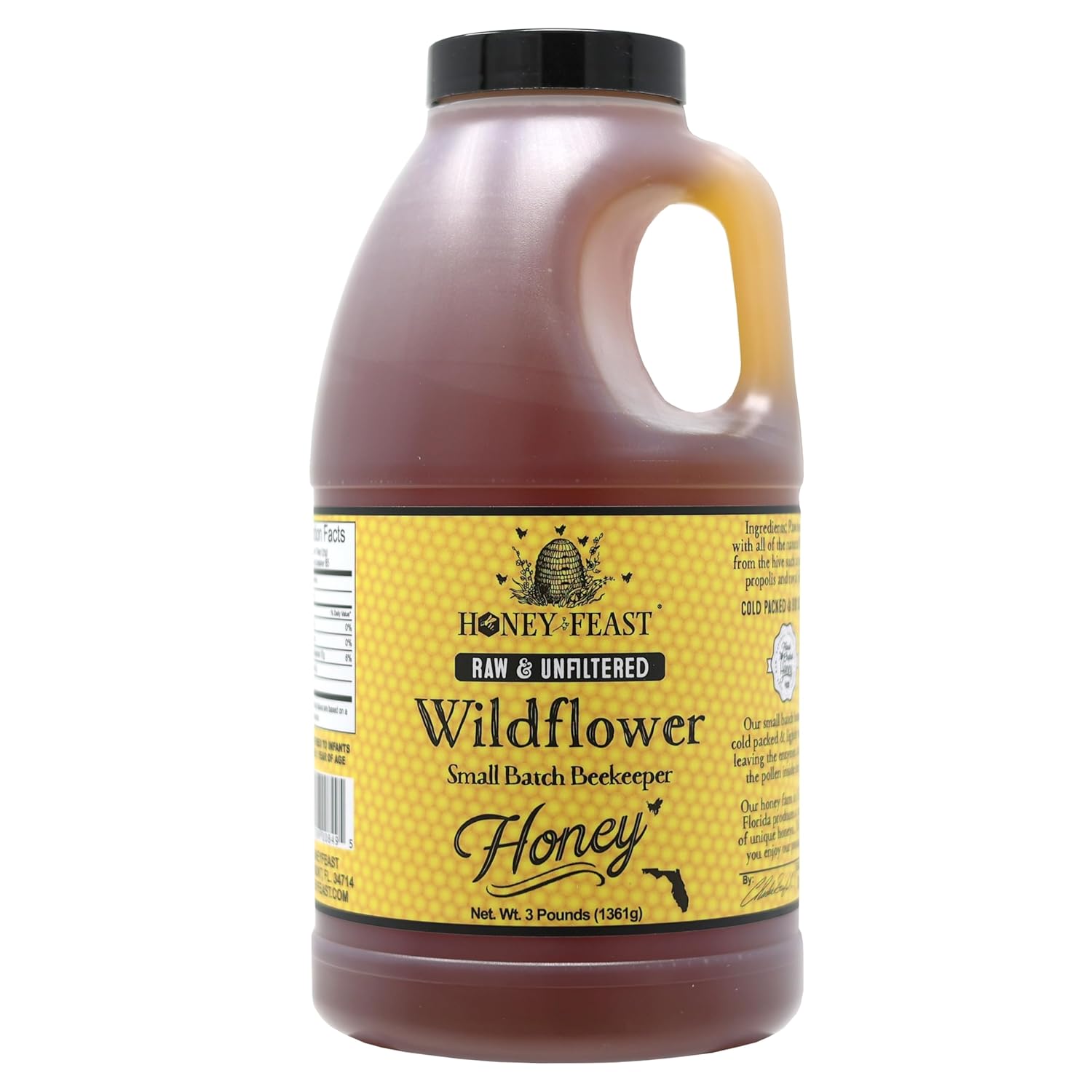 Honey Feast – Raw Wildflower Honey | from American Organic floral sources | 48 Ounces