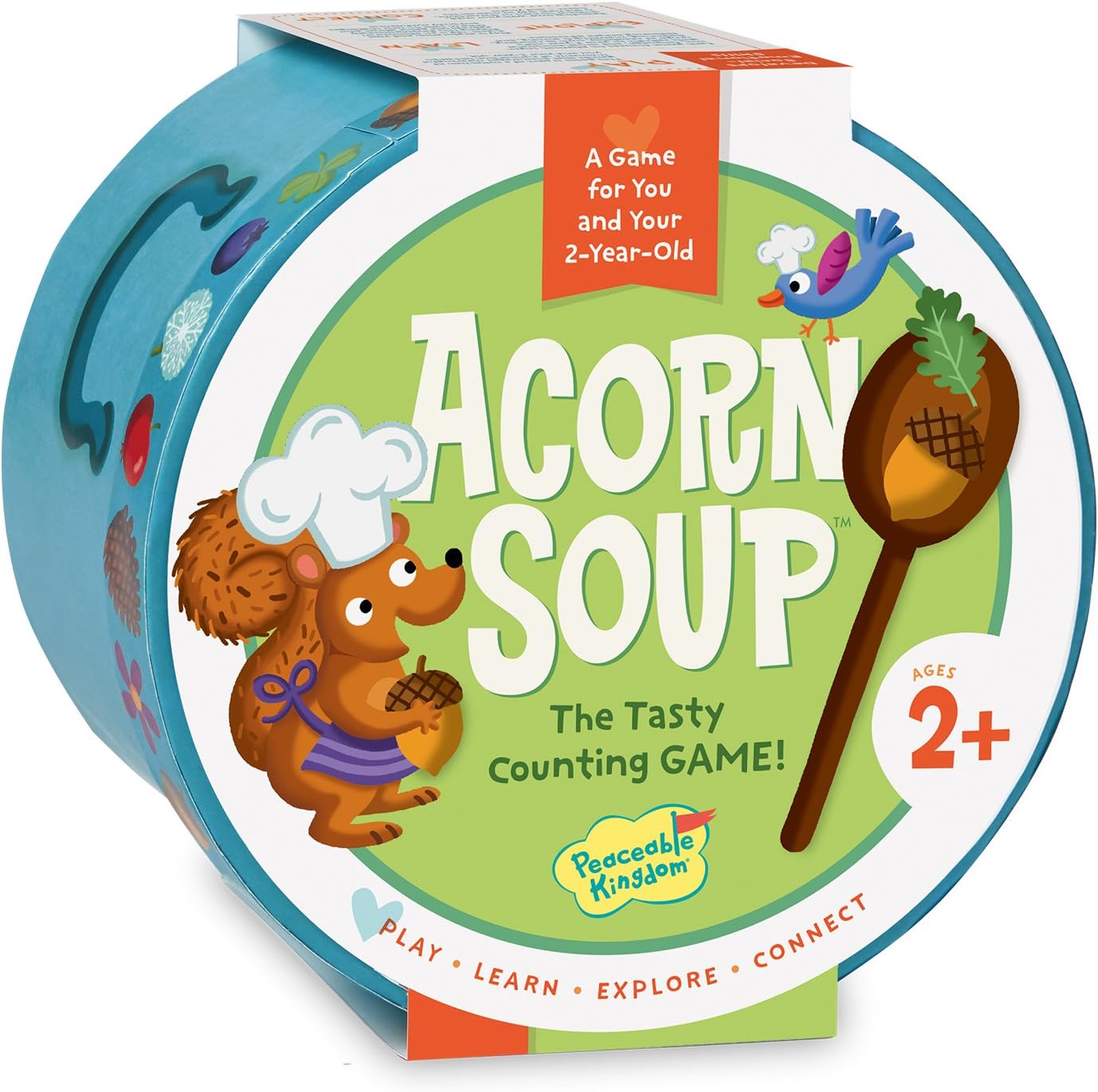 Peaceable Kingdom Acorn Soup – Game for You and Your 2 + Year Old – Fun Toddler Games Ages 2–4 That Teach Numbers and Counting Skills