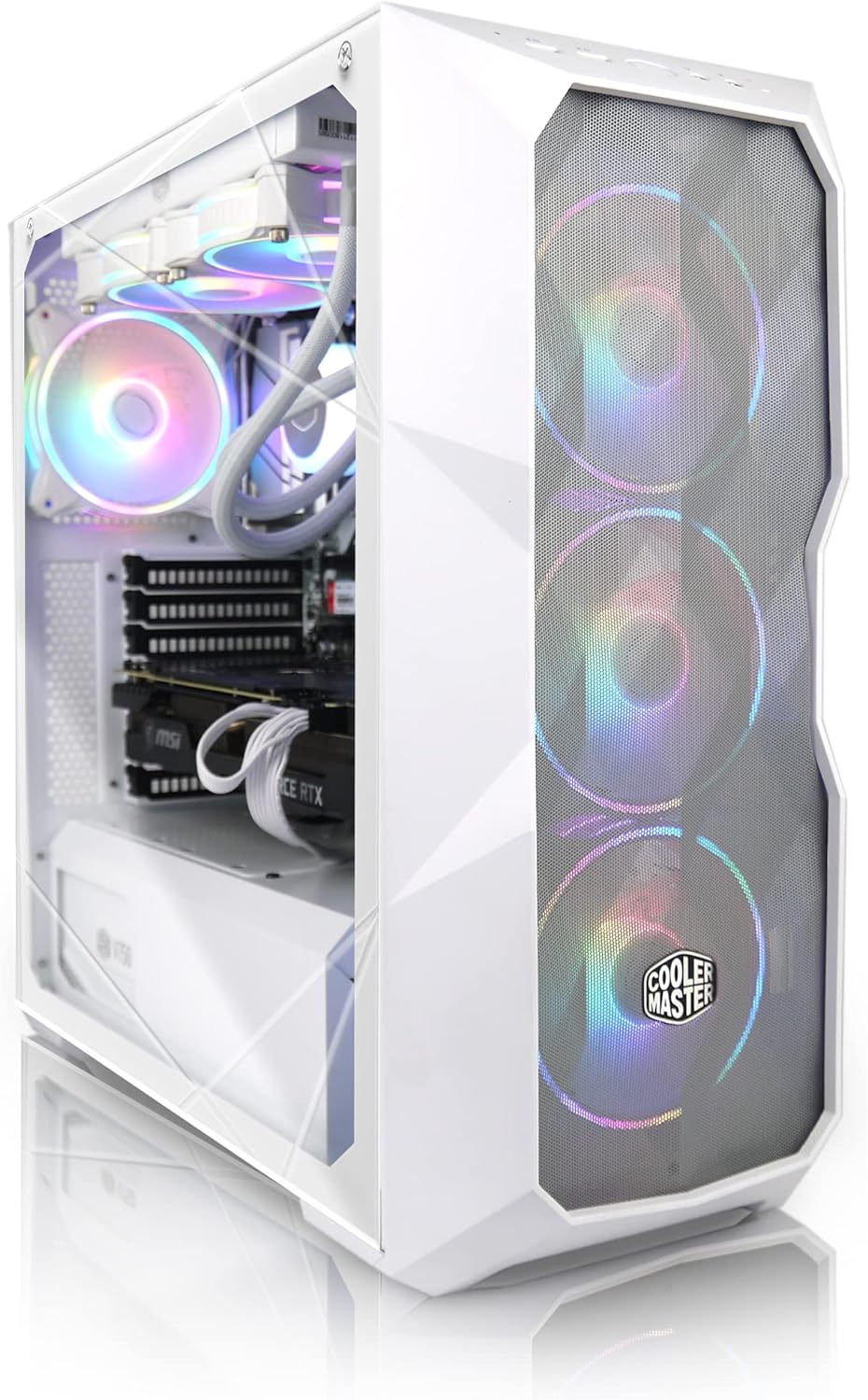 AVGPC Blizzard Gaming PC 4.6 GHz AMD Ryzen 7 5700G 8-Core with Radeon RX 6600XT 8GB GPU Cools with Liquid Cooler 16GB RAM DDR4 3200mhz 1TB NVMe m.2 SSD WiFi AC Bluetooth Windows 10 (5700G White)