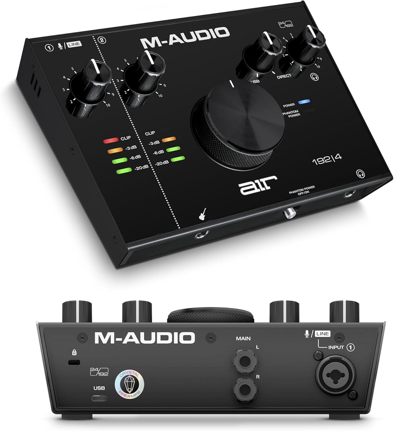 M-Audio AIR 192×4 USB C Audio Interface for Recording, Podcasting, Streaming with Studio Quality Sound, 1 XLR in and Music Production Software