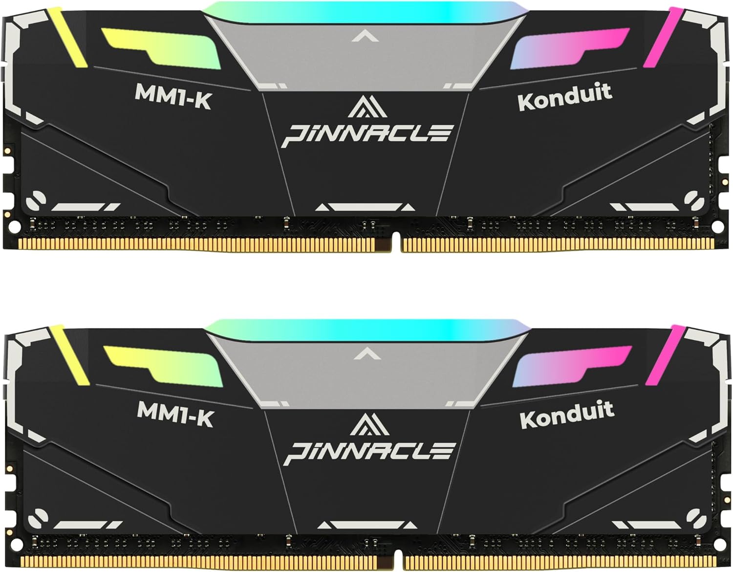 Timetec Pinnacle Konduit RGB 32GB KIT(2x16GB) DDR4 3600MHz PC4-28800 CL18-22-22-42 XMP2.0 Overclocking 1.35V Dual Rank Compatible for AMD and Intel Desktop Gaming PC Memory Module RAM – Black