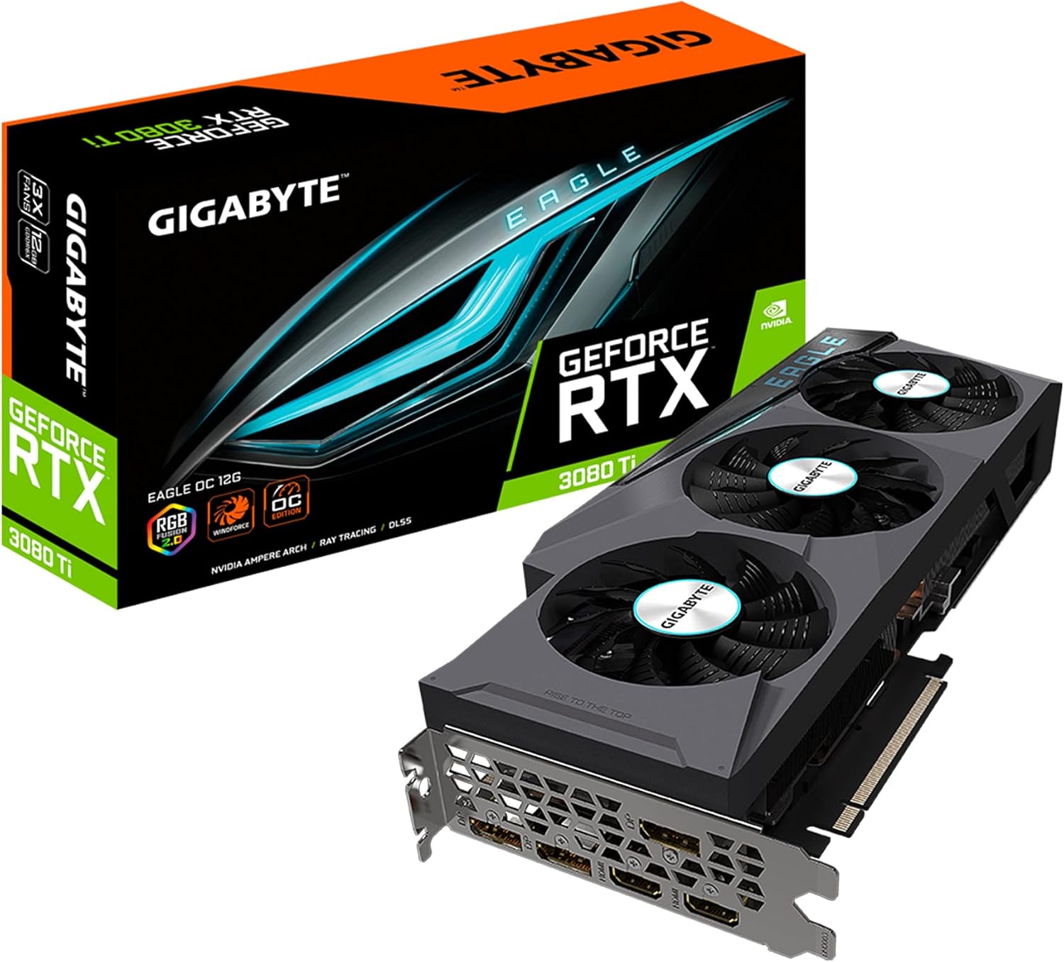 GIGABYTE GeForce RTX 3080 Ti Eagle OC 12G Graphics Card, 3X Windforce Fans, 12GB 384-bit GDDR6X, GV-N308TEAGLE OC-12GD Video Card