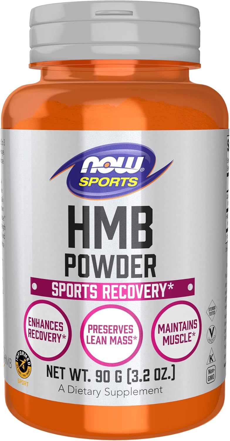 NOW Foods Sports Nutrition, HMB (β-Hydroxy β-Methylbutyrate)Powder, Sports Recovery*, 90 Grams