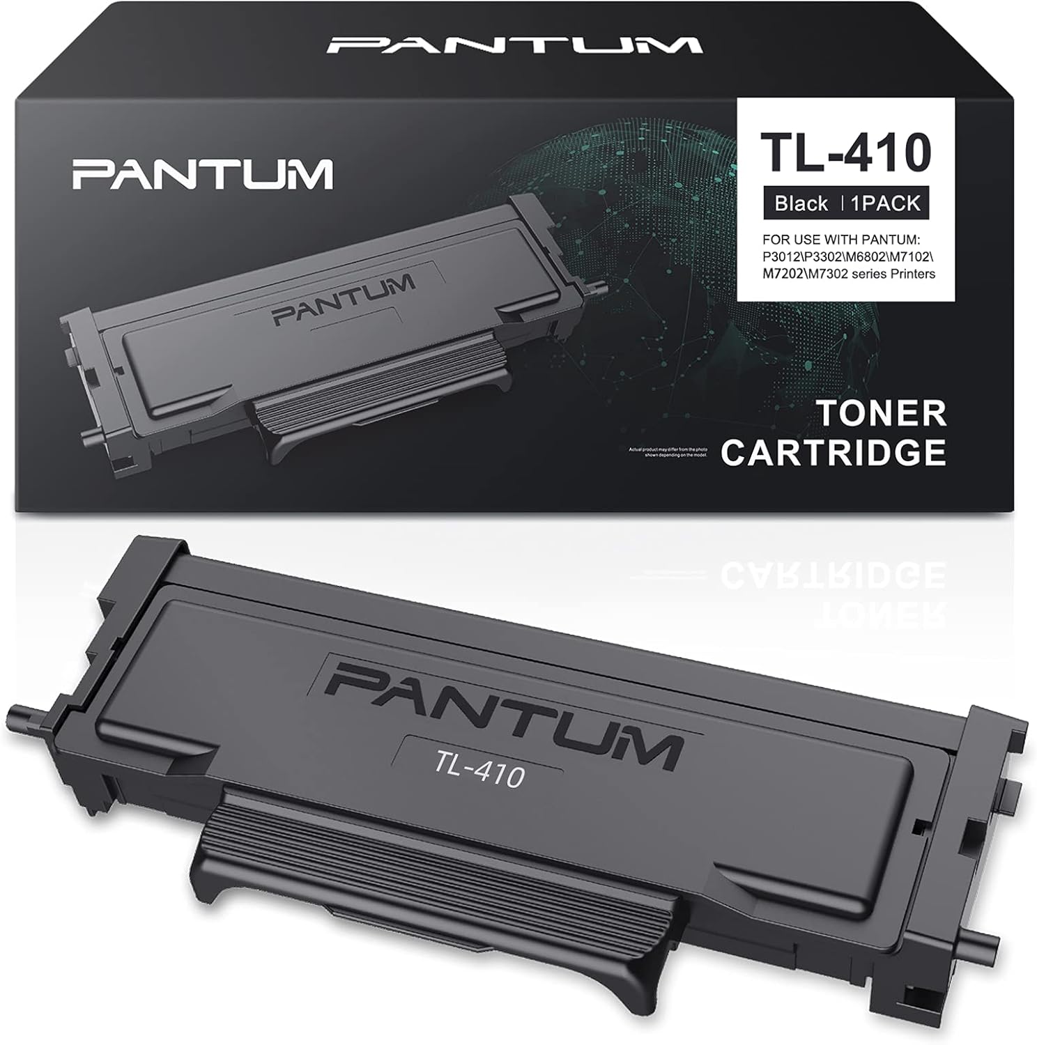 Pantun TL-410 Black Toner Cartridge Compatible with M7102 Series P3302 Series Printer, Page Yield Up to 1500 Pages