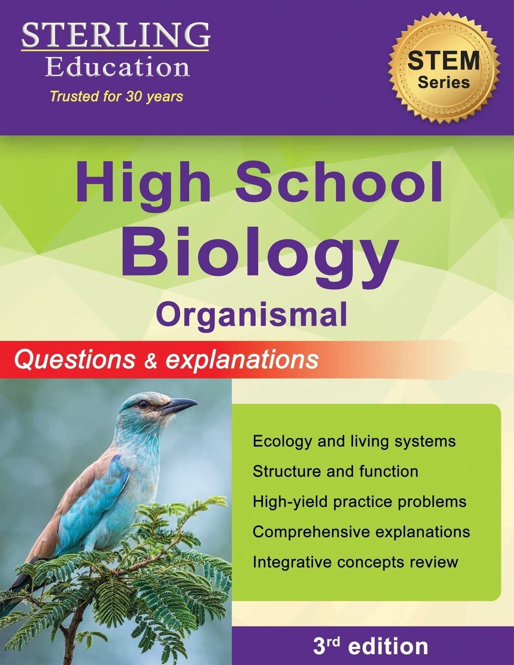 High School Biology: Questions & Explanations for Organismal Biology (High School STEM Series)