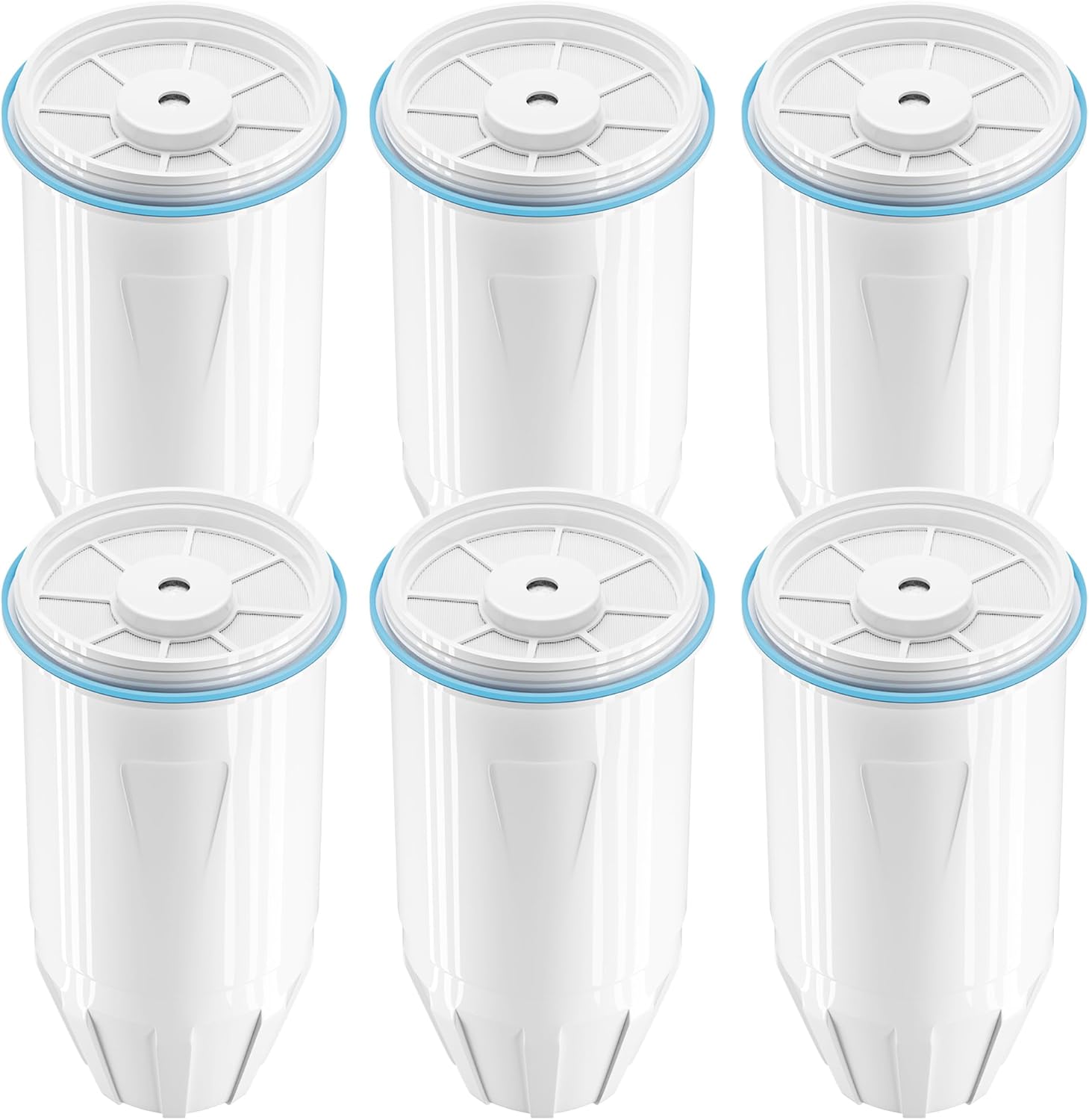 Water Filter Replacement Compatible With Zero Pitcher and Dispensers ZR-001, ZR-017, ZP-006 ZD-013 ZS-008, Multi-Stage Filter System, Reduces Lead,TDS, PFOA/PFOS, Chlorine and More, Pack of 6