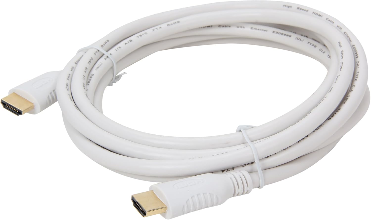 Nippon Labs NMHD-10MM-WT 10-Feet High Speed HDMI with Ethernet cl2 Rating, White Cable M/M 28 AWG Gold Plated