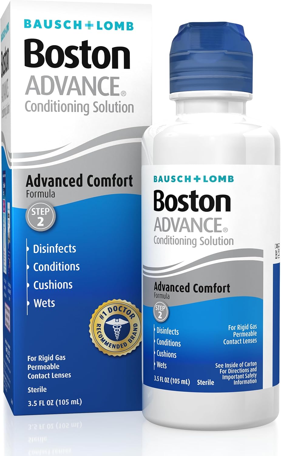 Boston ADVANCE Conditioning Solution, from Bausch + Lomb, 3.5 Fl Oz (Pack of 2)