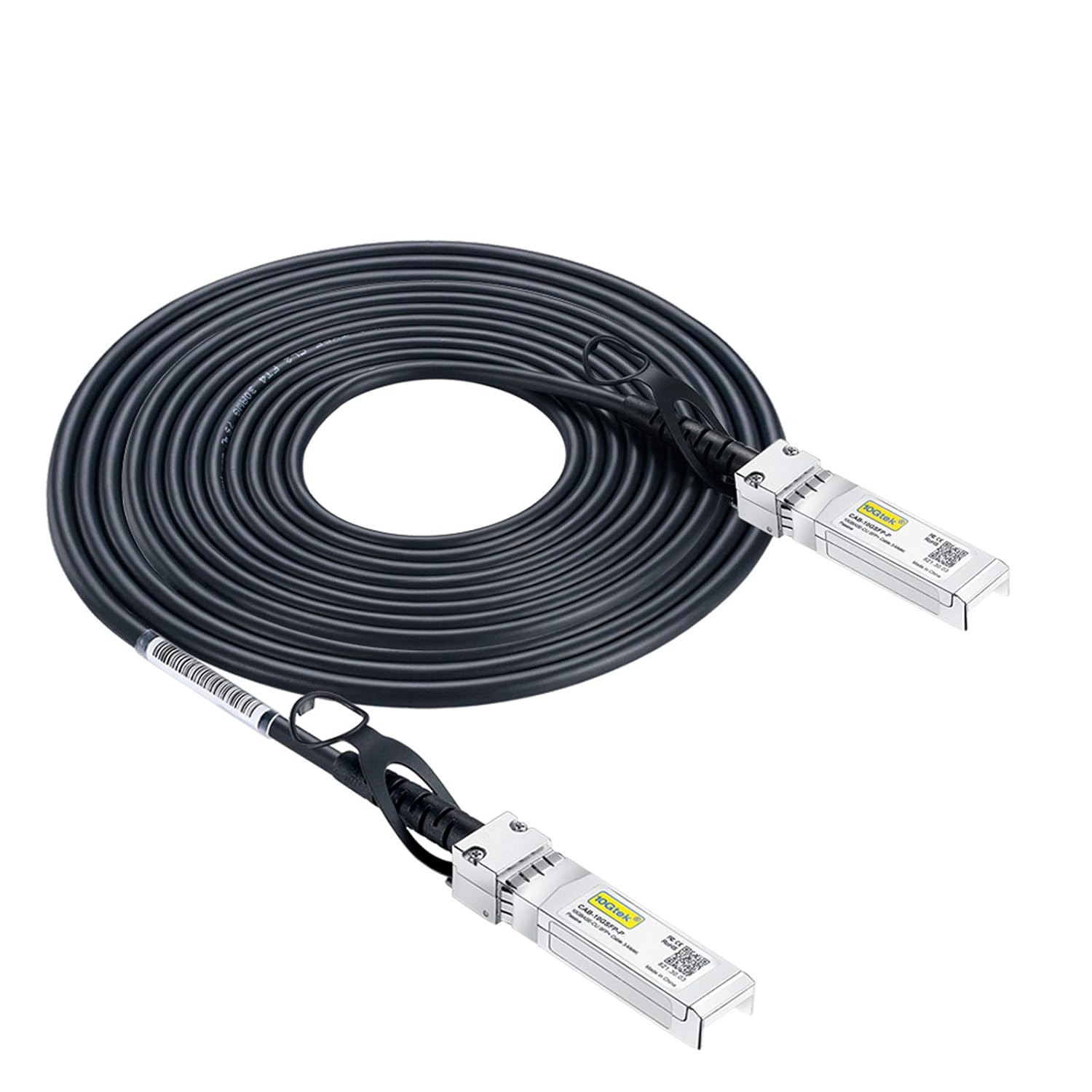 10Gtek SFP+ DAC Twinax Cable – 10GBASE-CU Passive Direct Attach Copper SFP Cable for Cisco SFP-H10GB-CU5M, Ubiquiti UniFi UC-DAC-SFP+, Meraki, Fortinet, D-Link and More, 5-Meter(16.5ft)